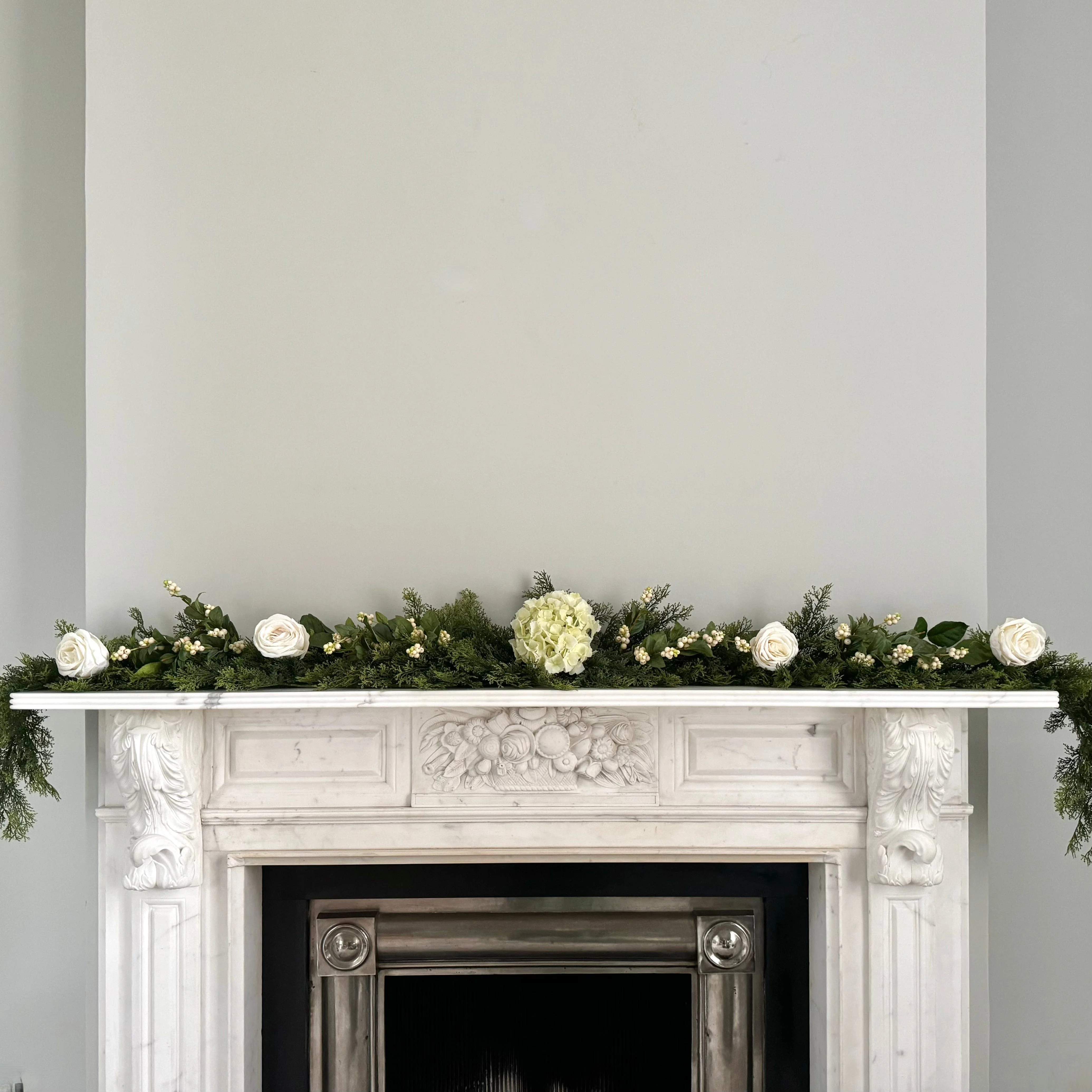 Artificial Cream Cypress Bush Garland Set - Deluxe - Image 2