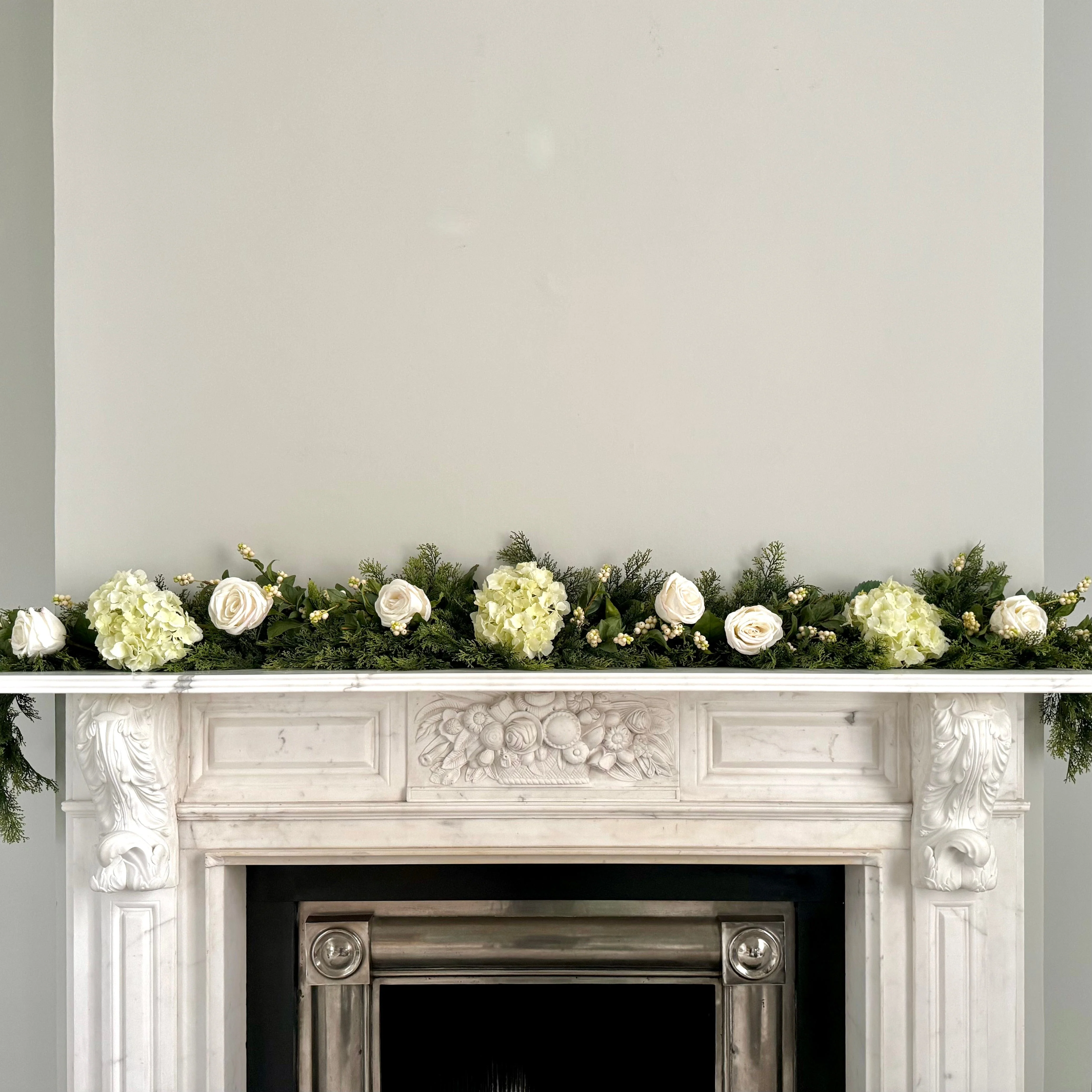Artificial Cream Cypress Bush Garland Set - Splendour - Image 2