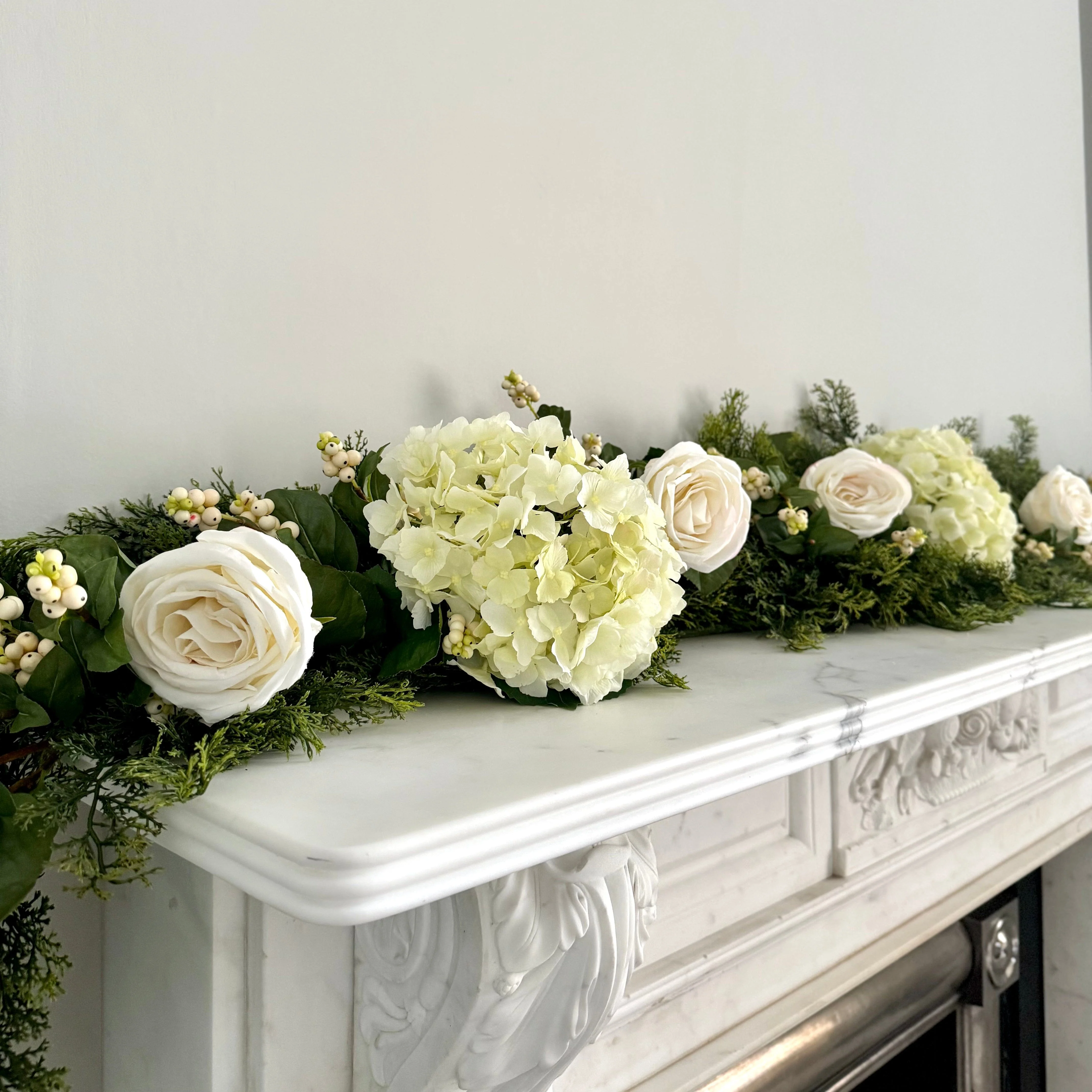 Artificial Cream Cypress Bush Garland Set - Splendour - Image 3