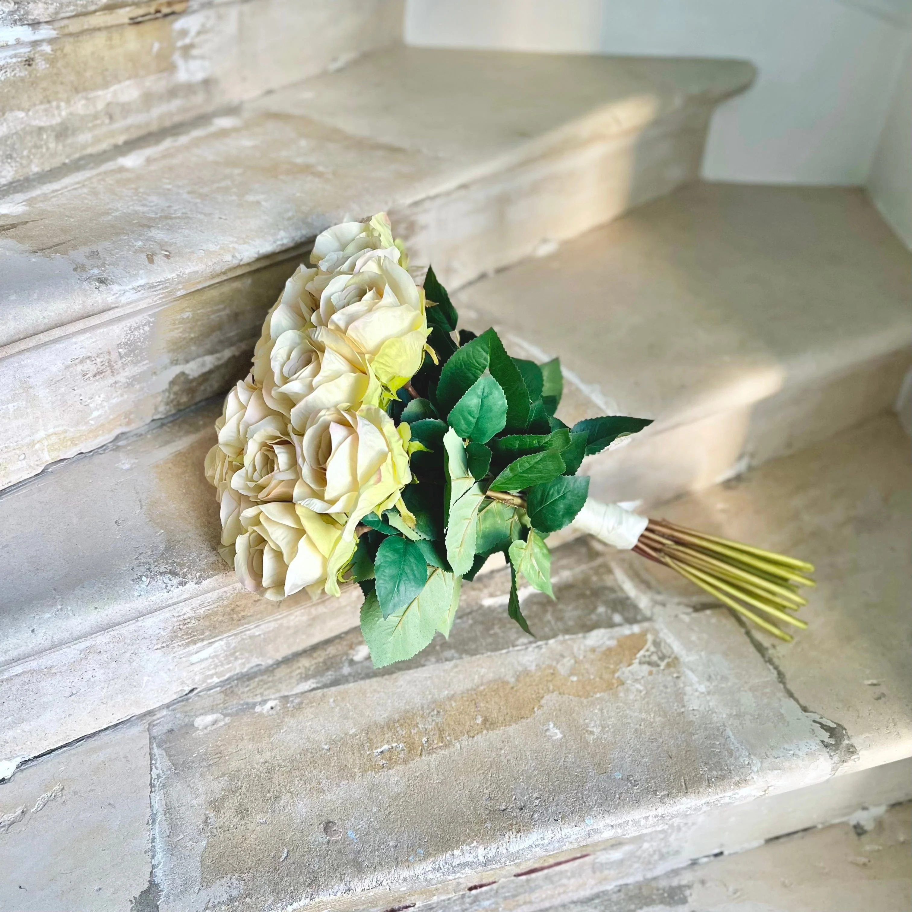 Artificial Cream Roses Wedding Arrangement - Image 3
