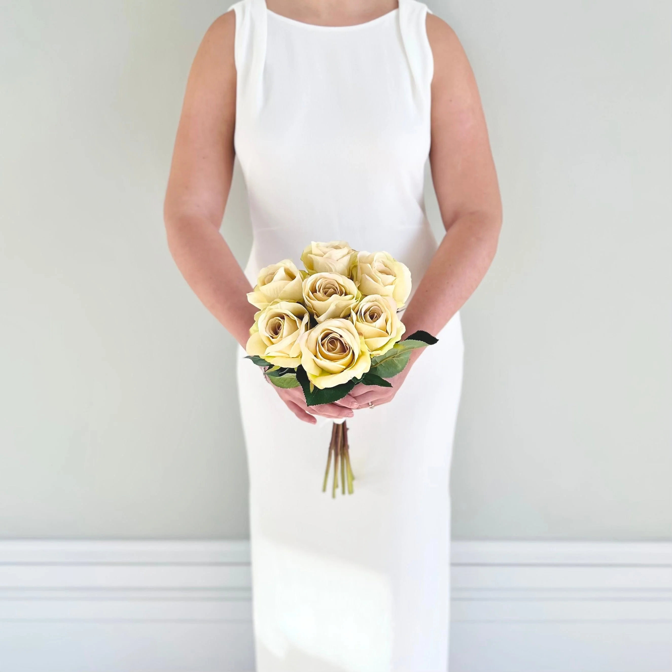 Artificial Cream Roses Wedding Arrangement - Image 6