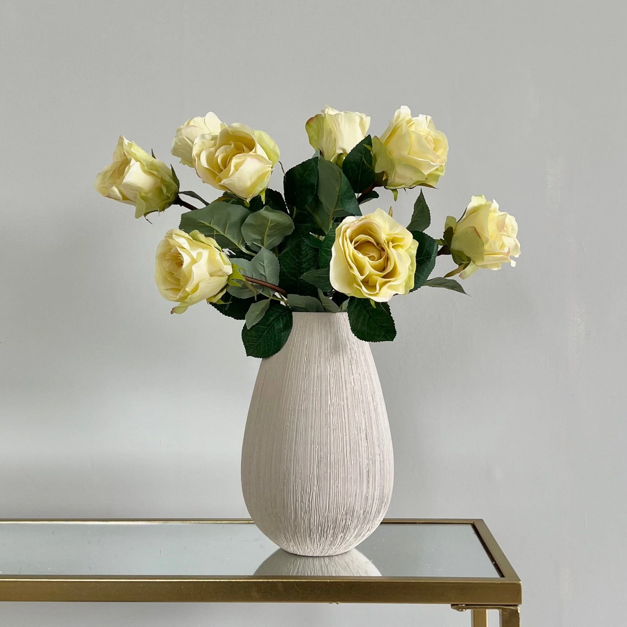 Artificial Pale Yellow Rose Bud - Image 4