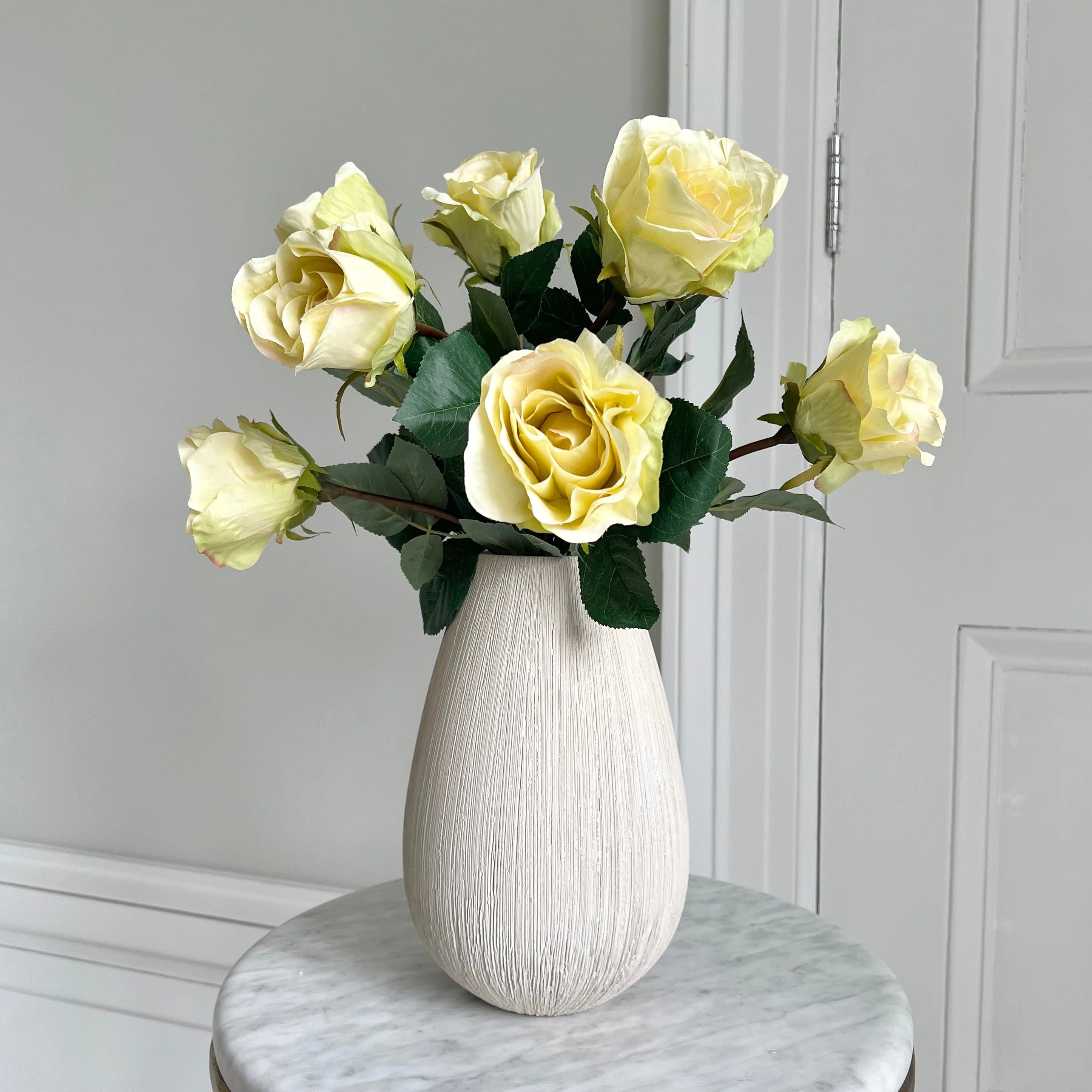 Artificial Pale Yellow Rose Bud - Image 5
