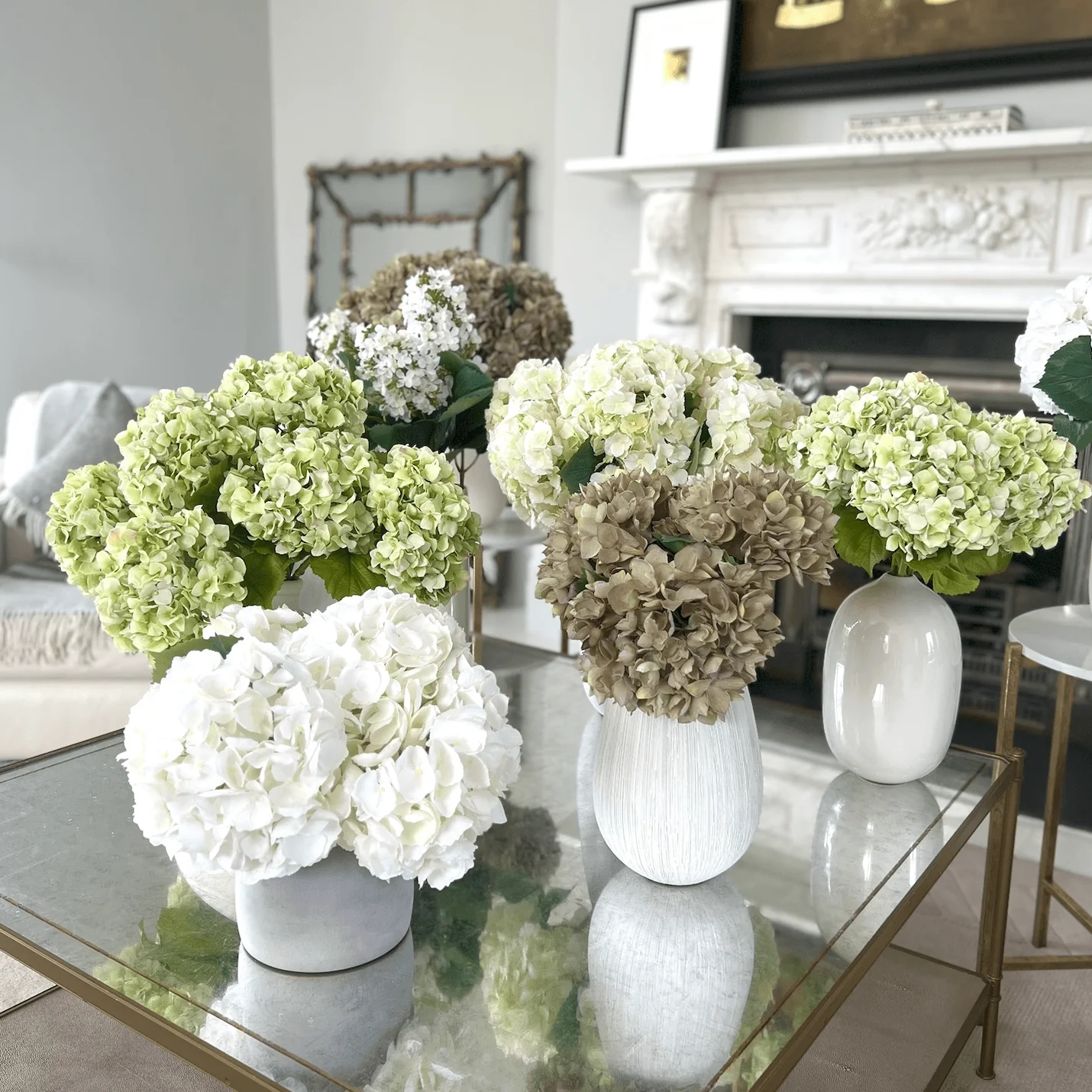 Artificial White Hydrangea - Image 7