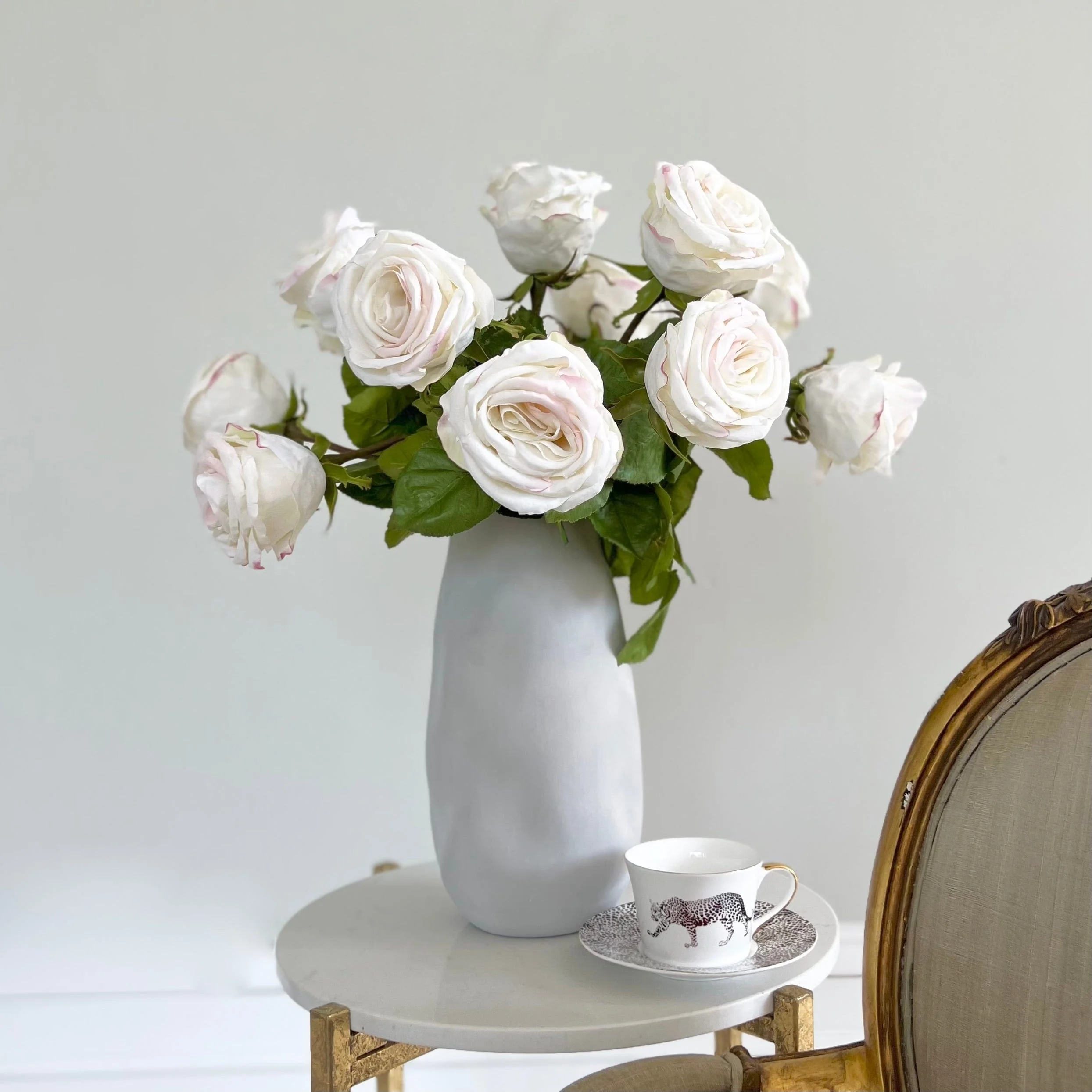 Artificial White Large Rose - Image 7