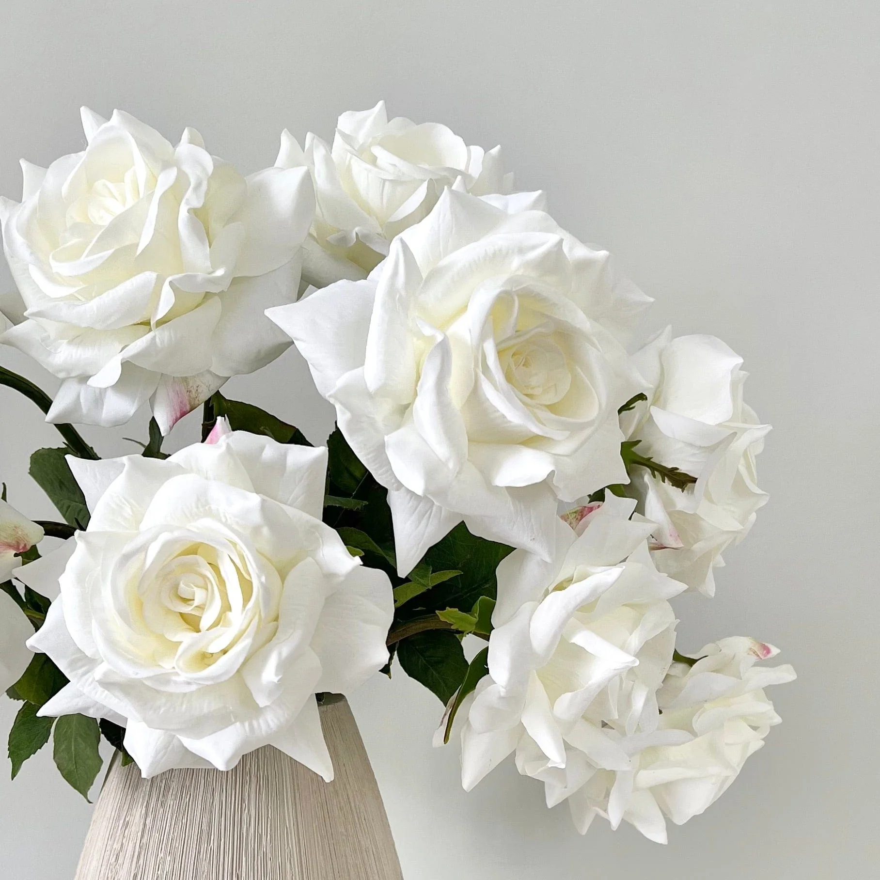 Artificial White Tea Rose - Image 3