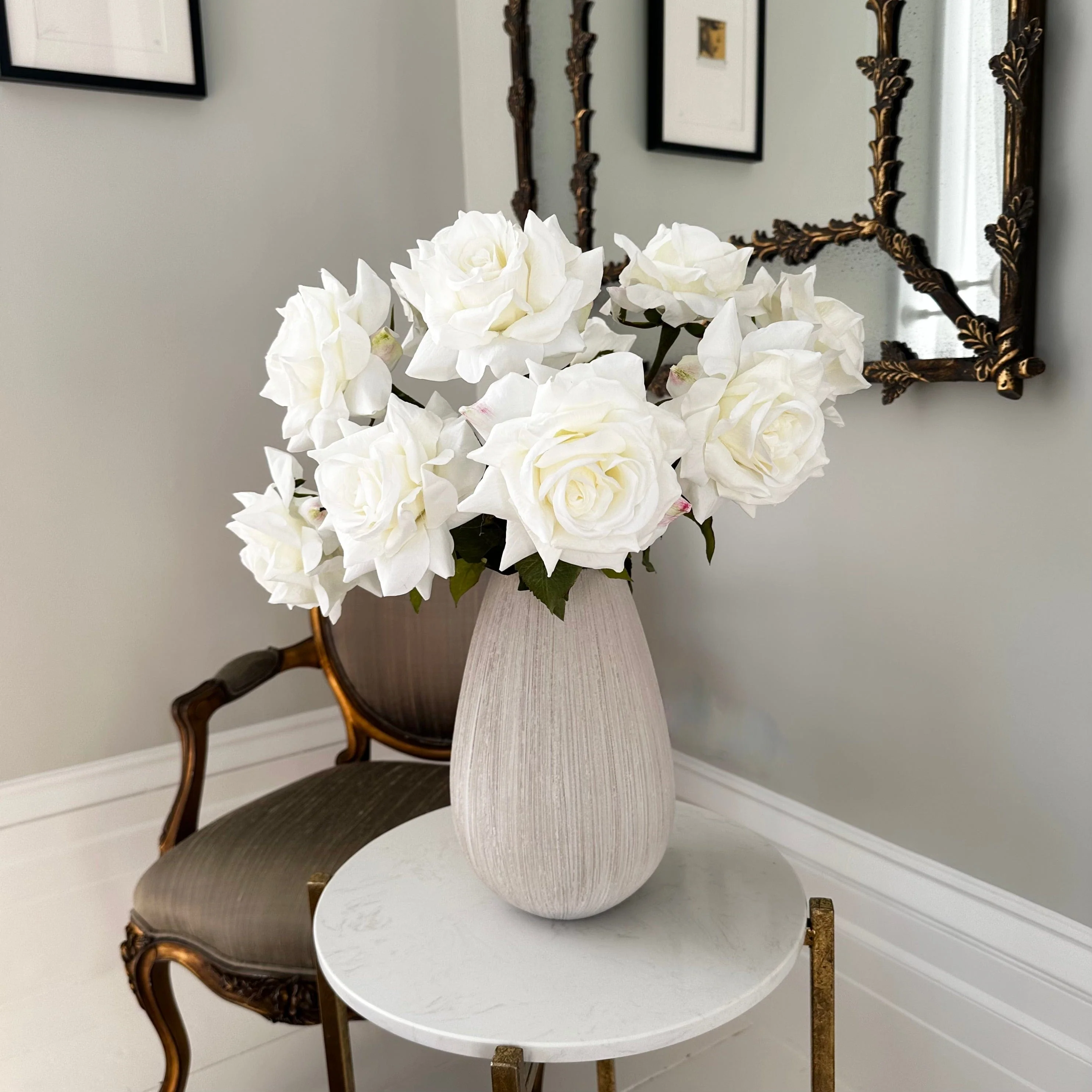 Artificial White Tea Rose - Image 4