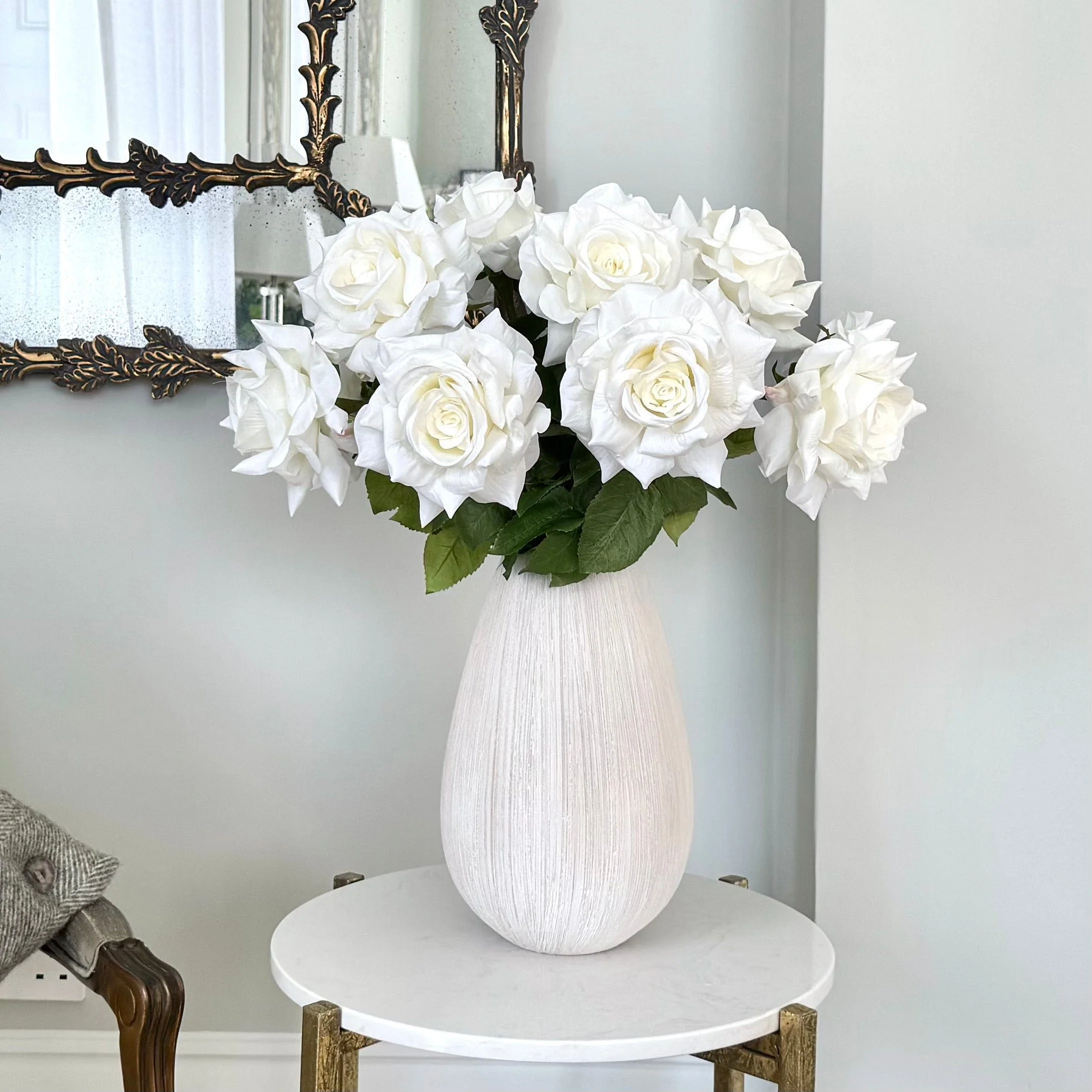 Artificial White Tea Rose - Image 5