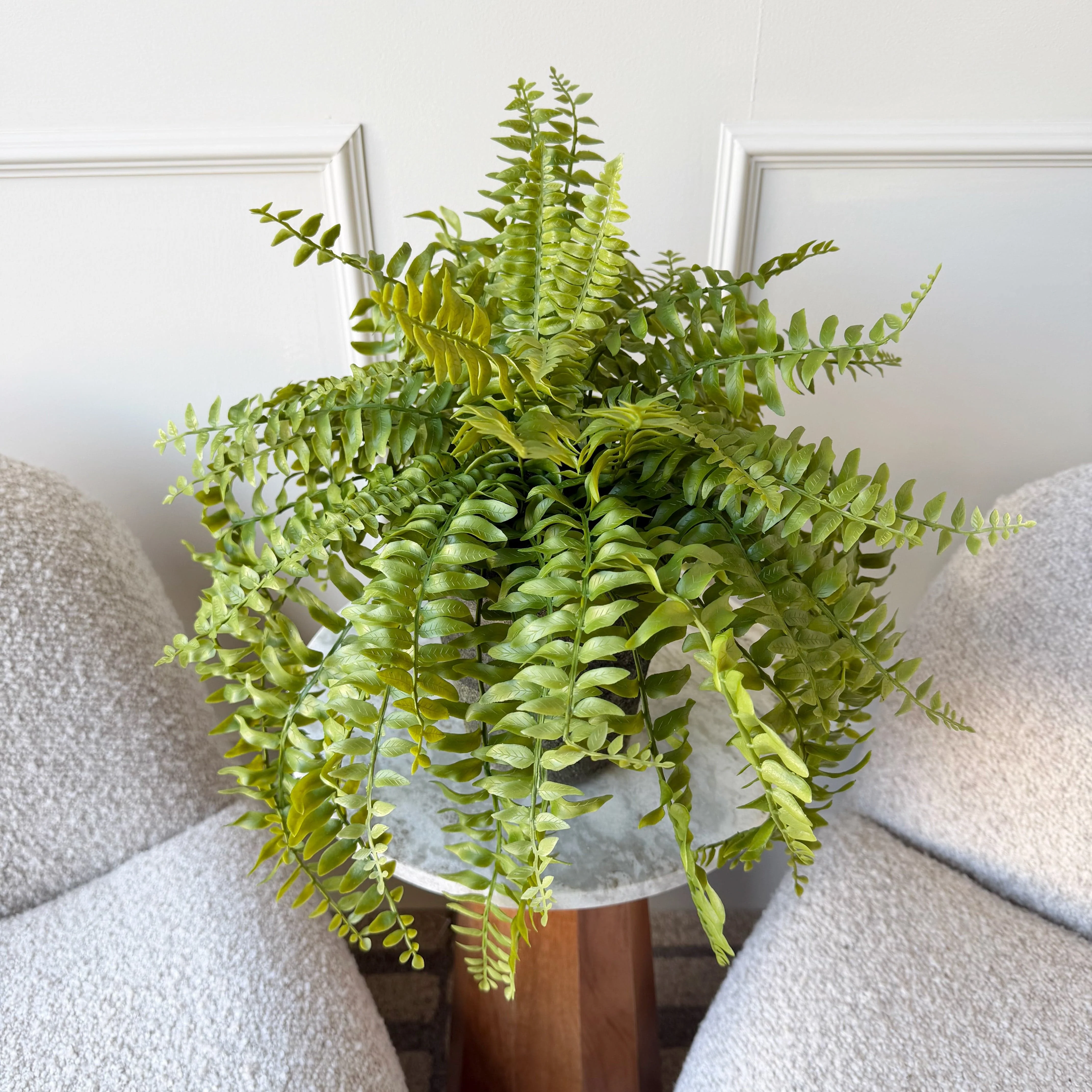 Artificial Large Green Boston Fern In Pot - Image 3