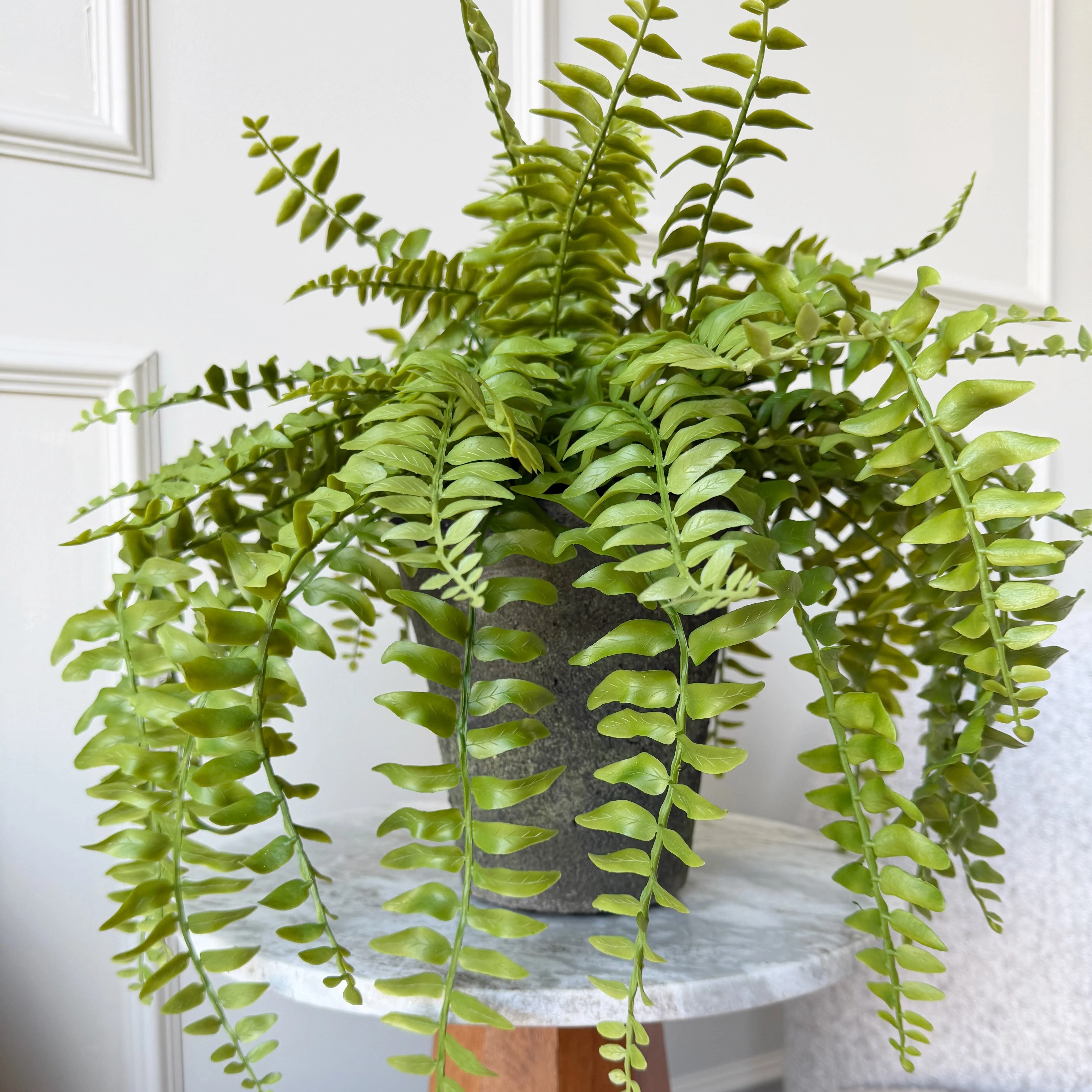 Artificial Large Green Boston Fern In Pot - Image 4