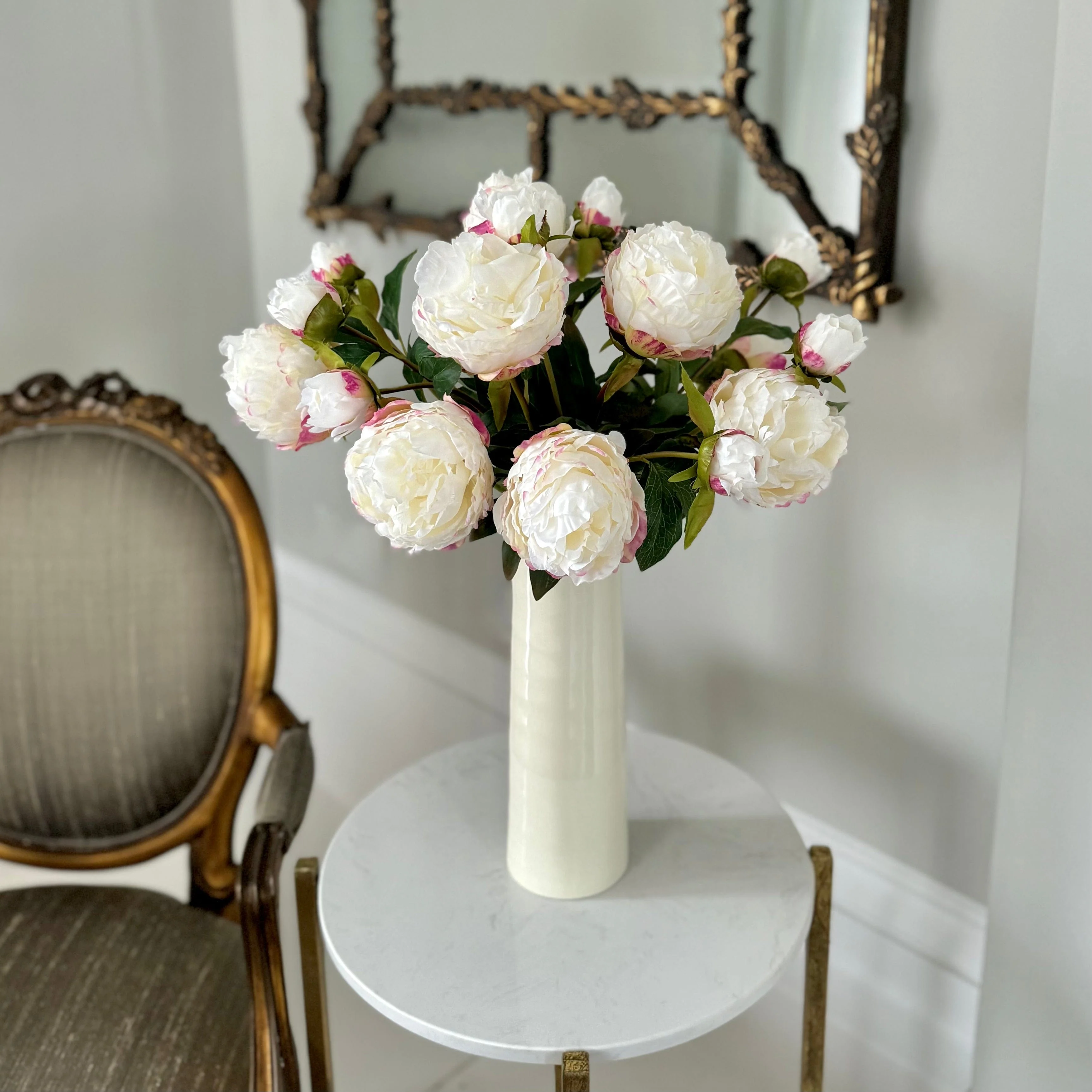 Artificial Large White Peony - Image 4