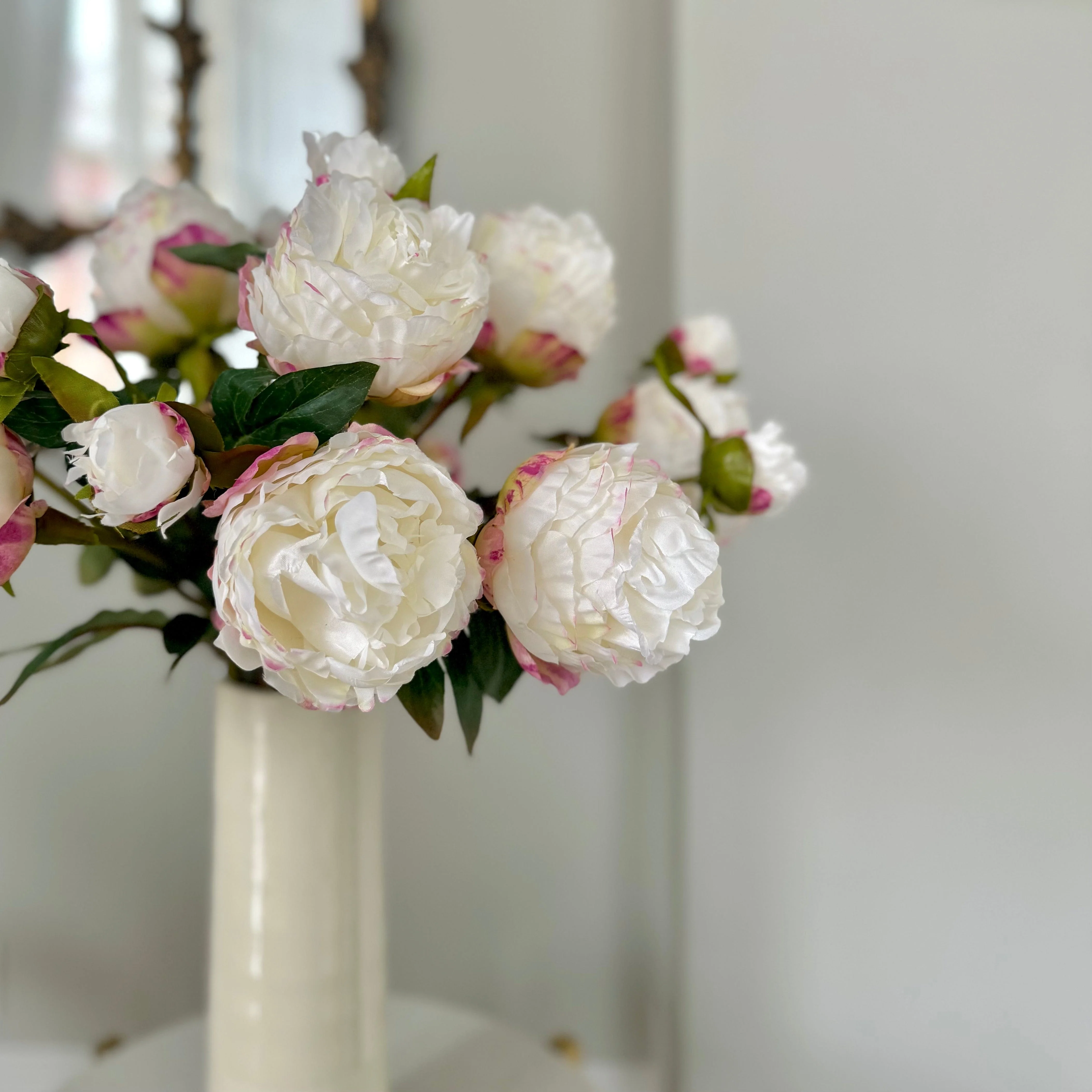 Artificial Large White Peony - Image 3