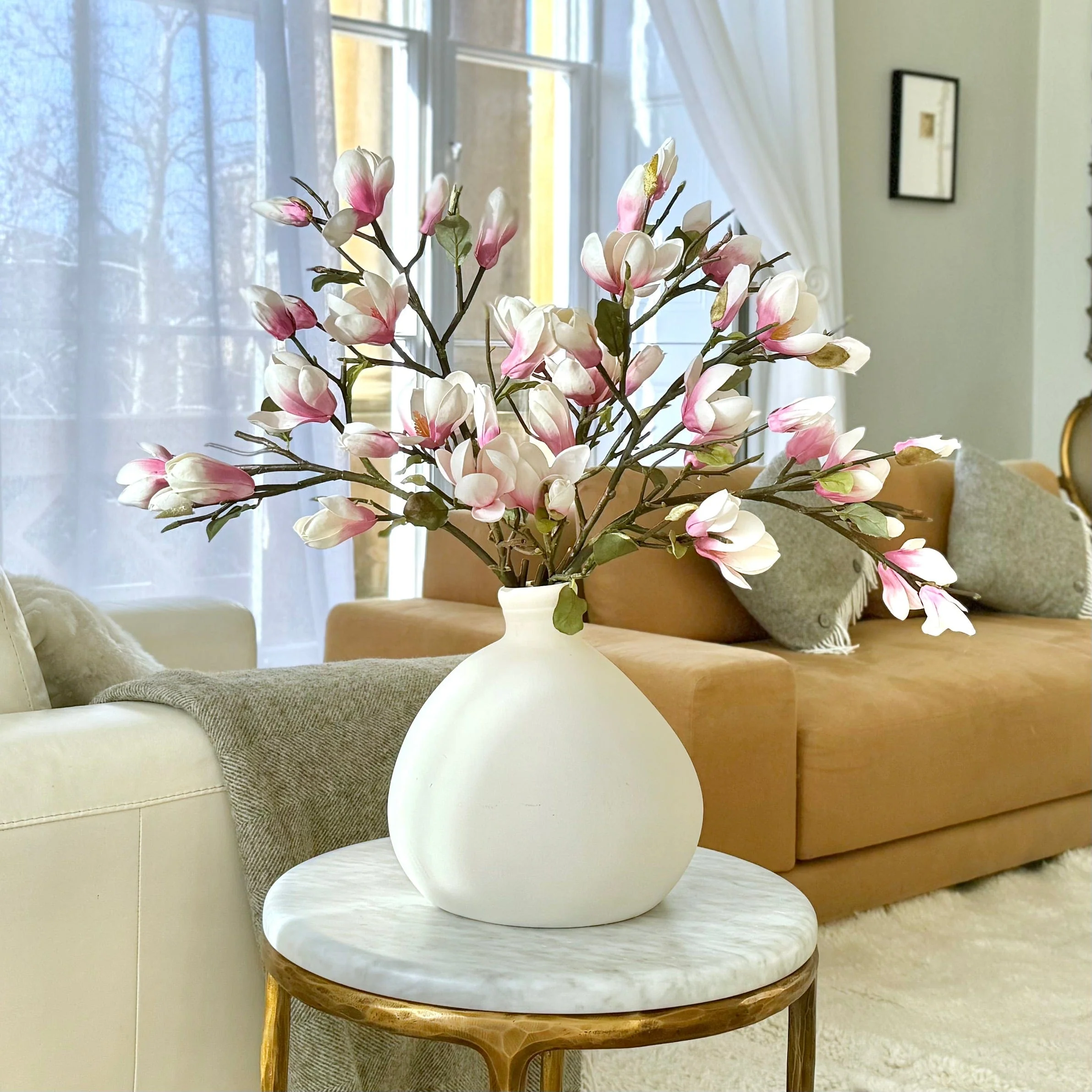 Artificial Pink Tall Magnolia - Image 4