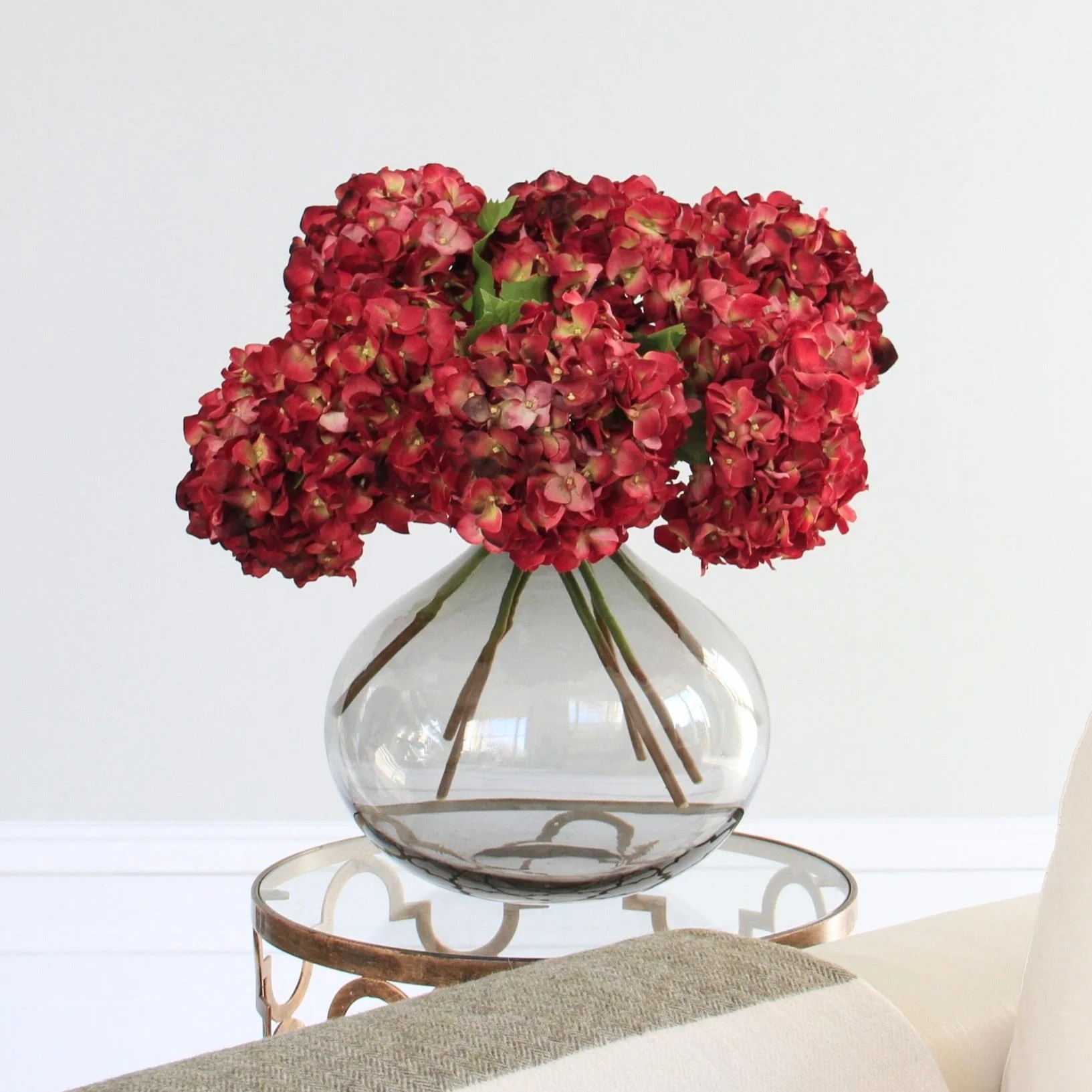 Artificial Red Dried Hydrangea - Image 5