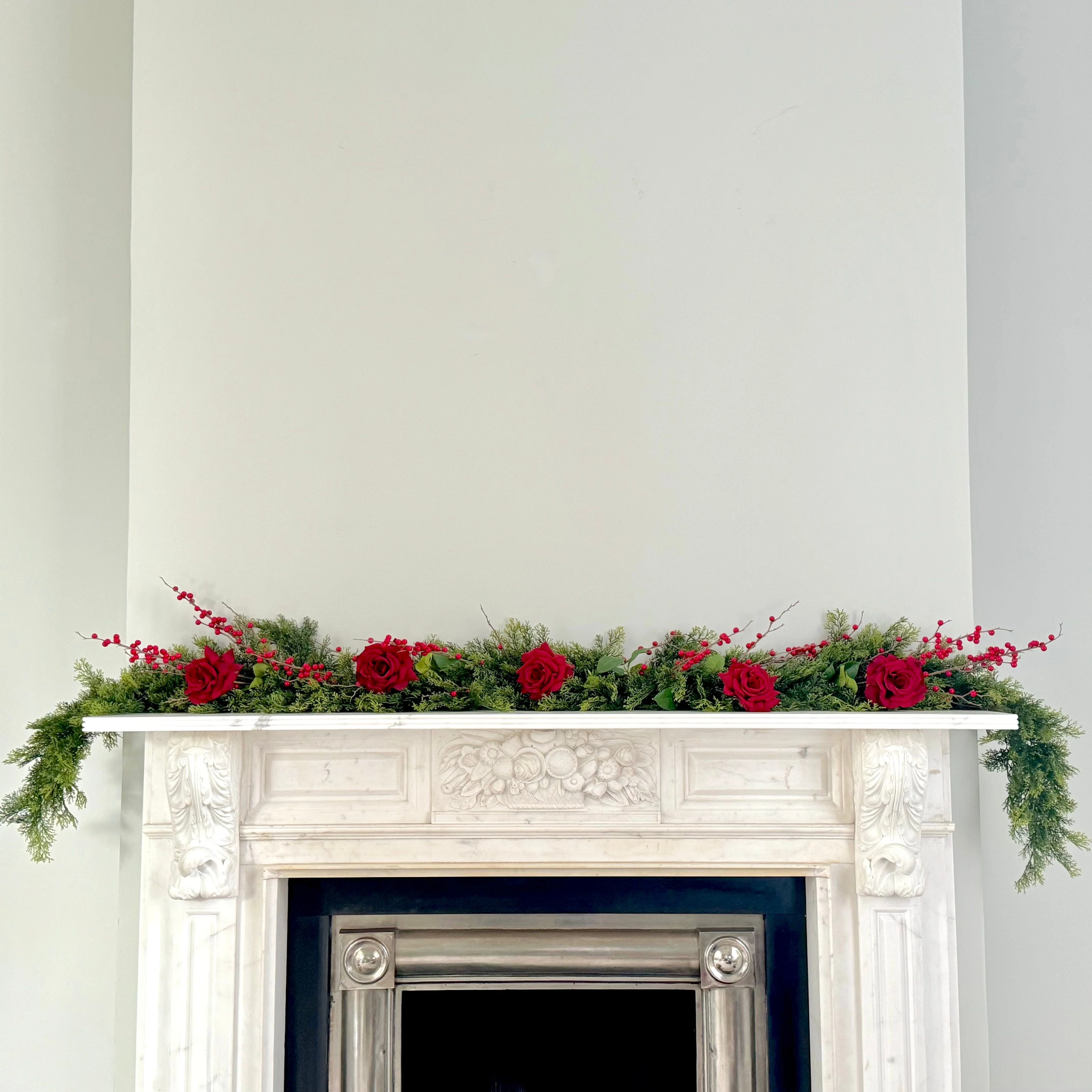 Artificial Red Cypress Bush Garland Set - Deluxe - Image 2