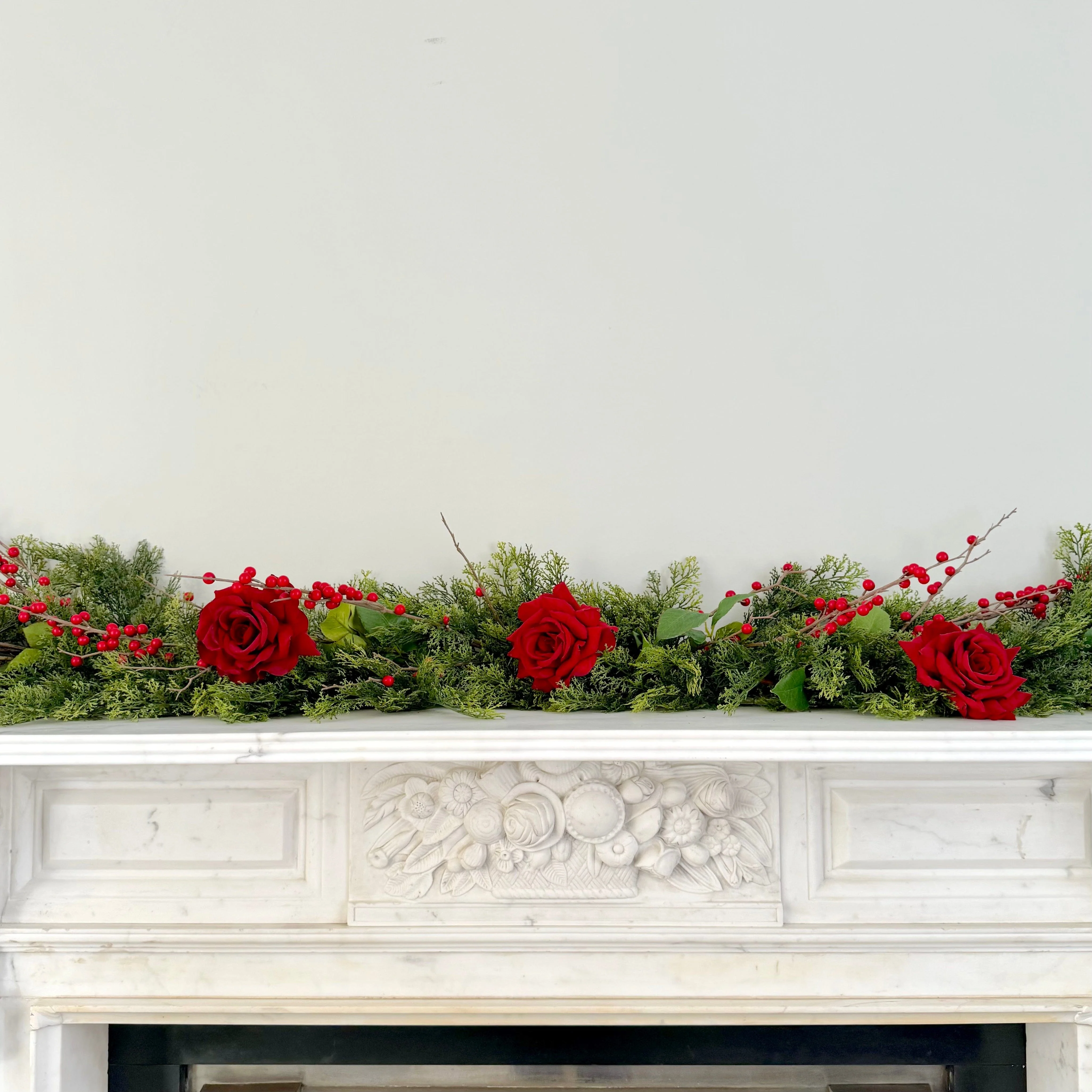 Artificial Red Cypress Bush Garland Set - Deluxe - Image 3