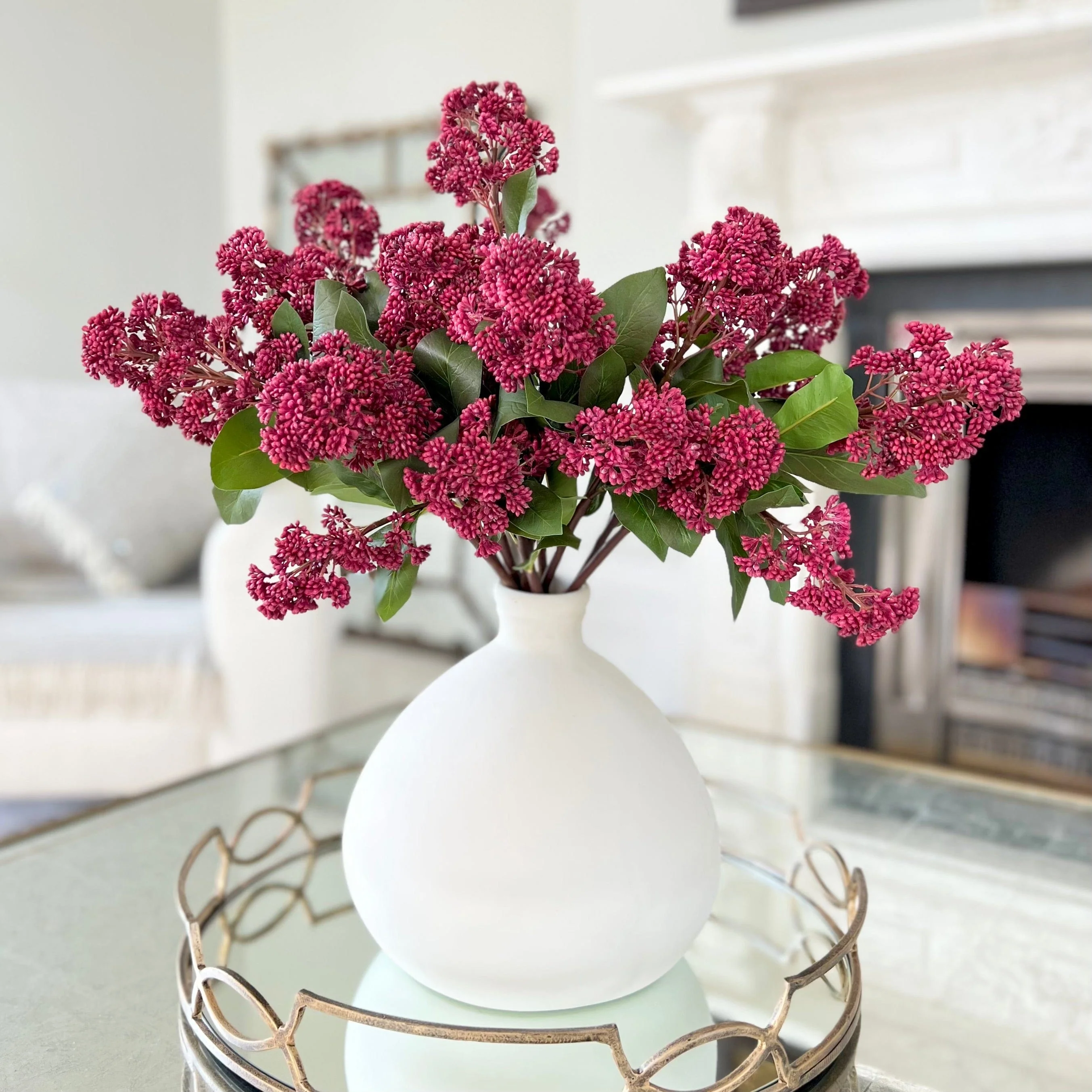 Artificial Red Skimmia - Image 3
