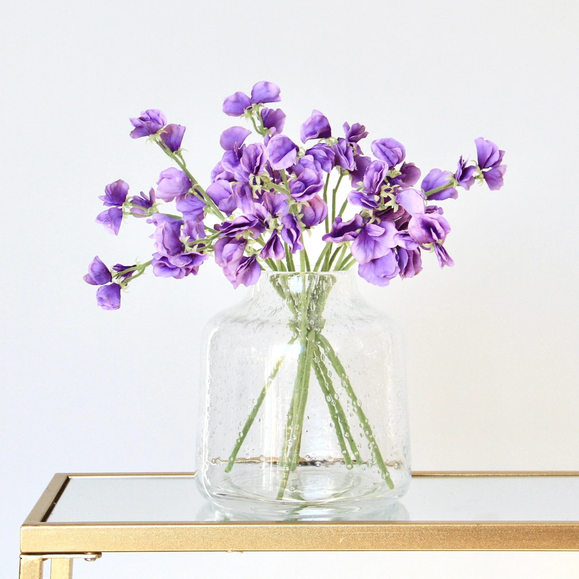 Artificial Small Dark Purple Sweet Pea - Image 3