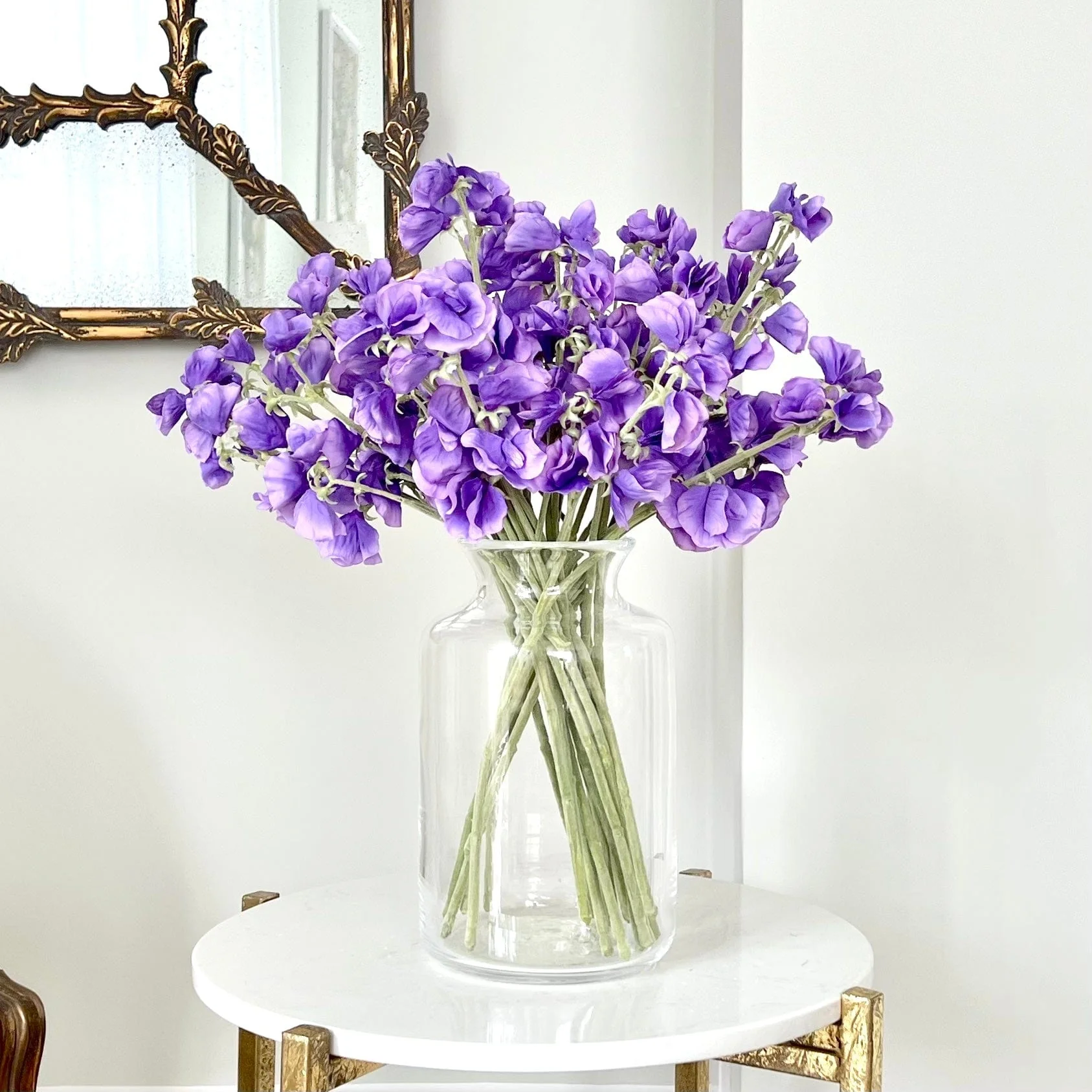 Artificial Small Dark Purple Sweet Pea - Image 7