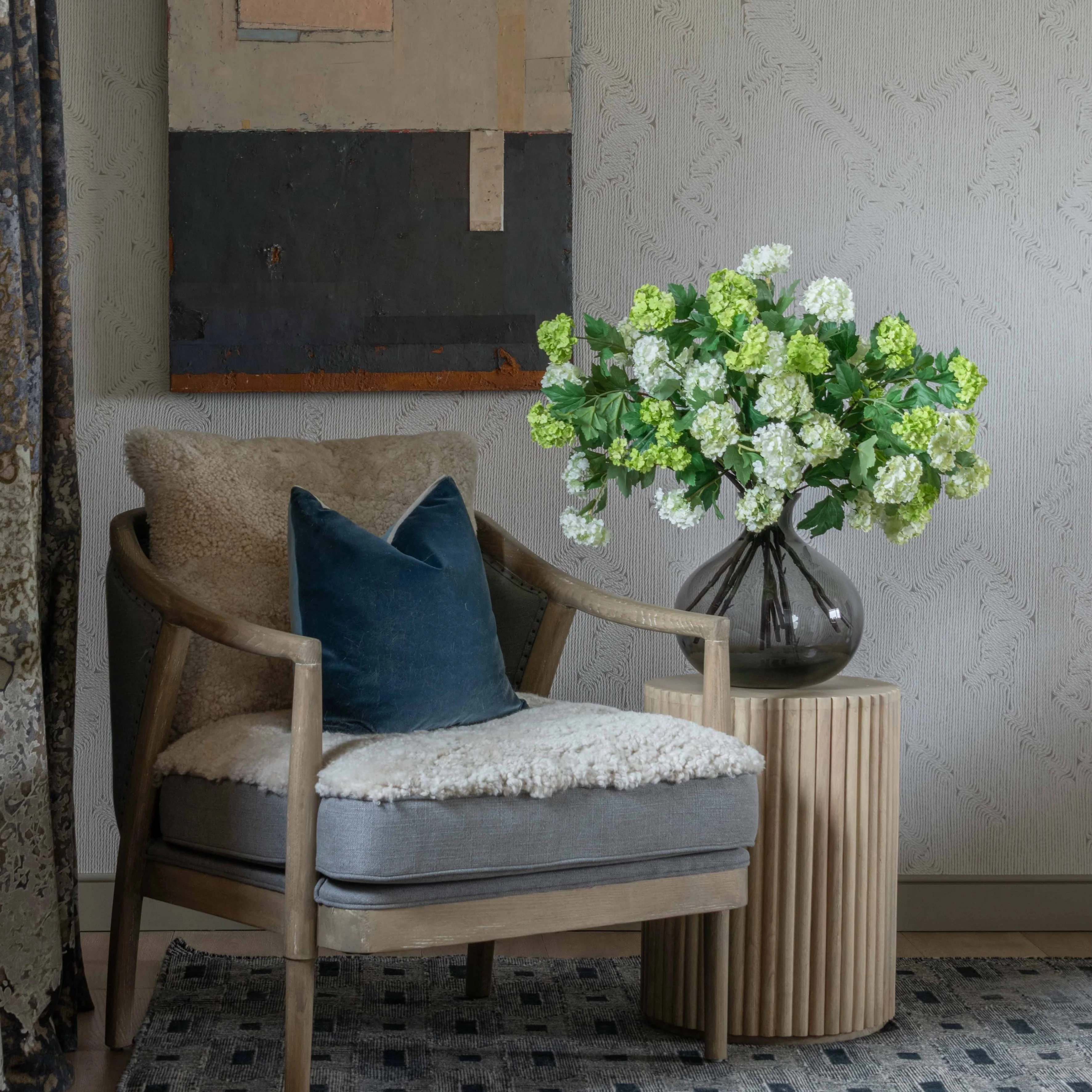 Spring Greens Artificial Flower Arrangement - Image 8