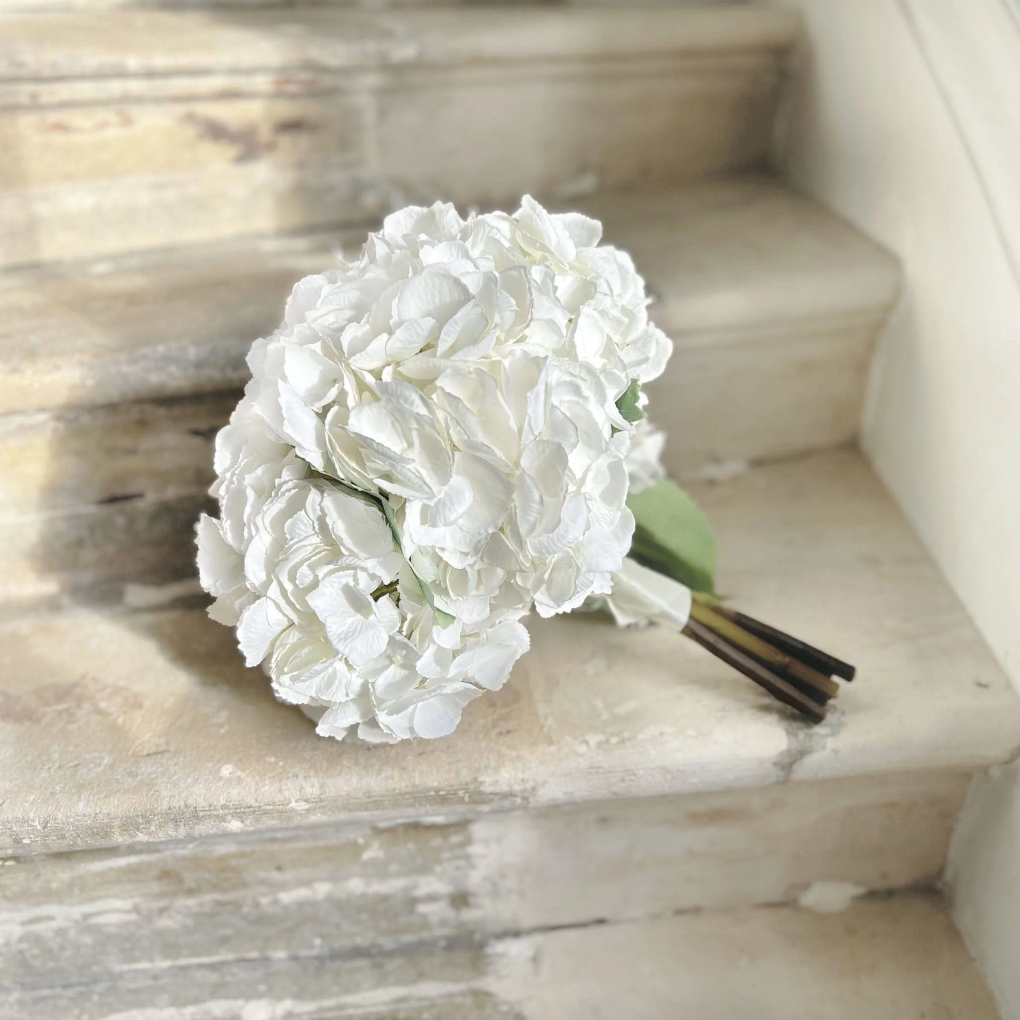 Artificial White Hydrangea Wedding Arrangement - Image 3