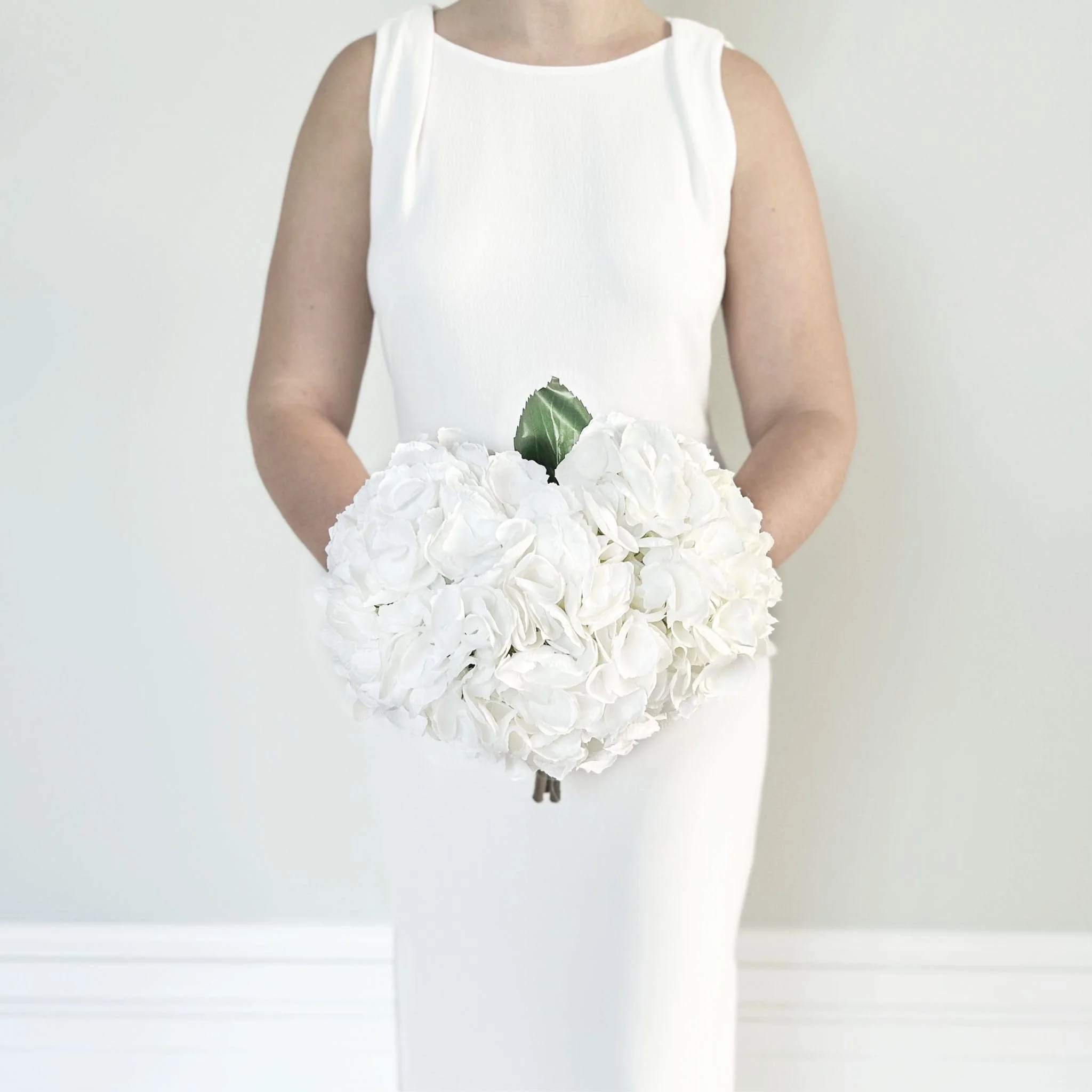 Artificial White Hydrangea Wedding Arrangement - Image 6