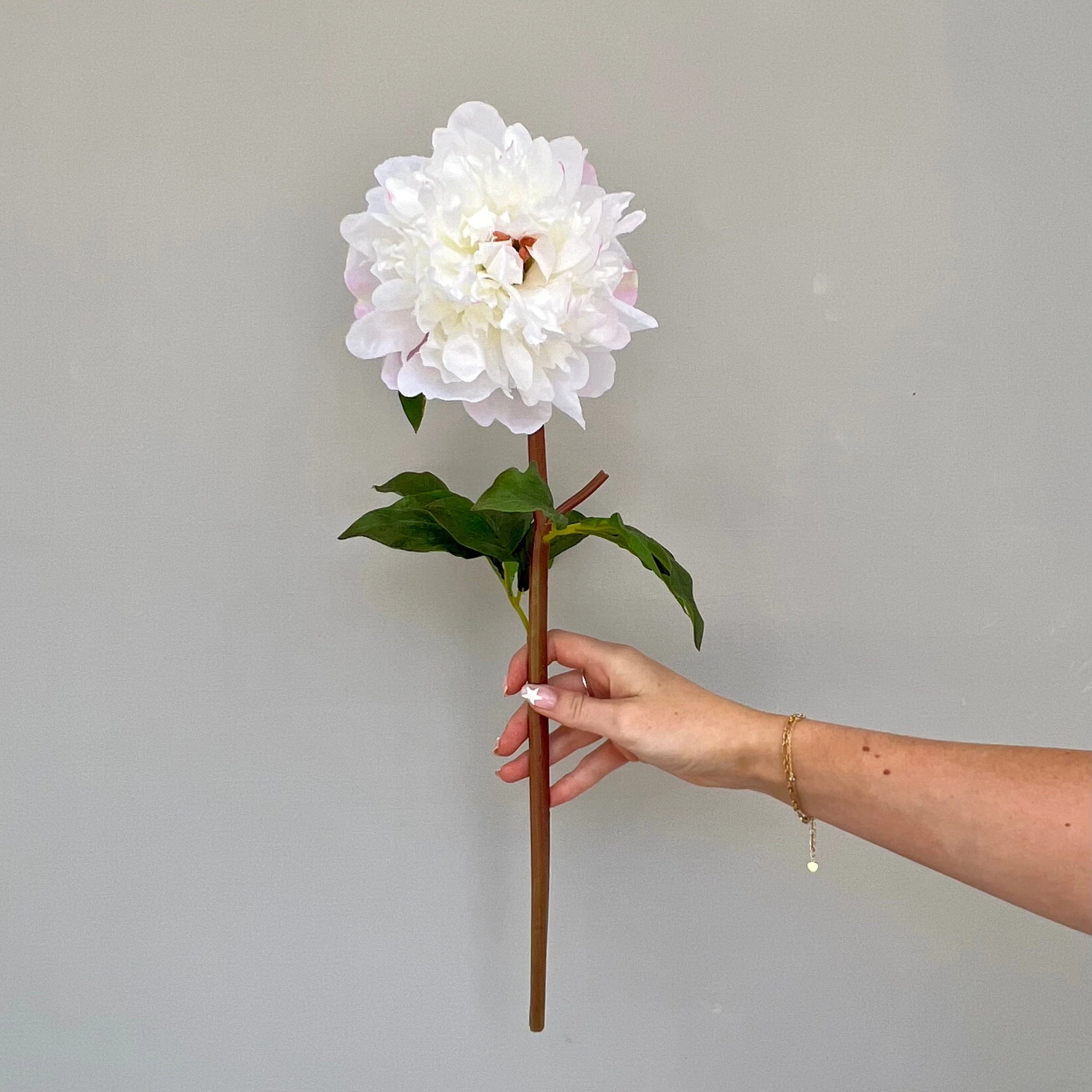 Artificial White Extra Large Peony - Image 6