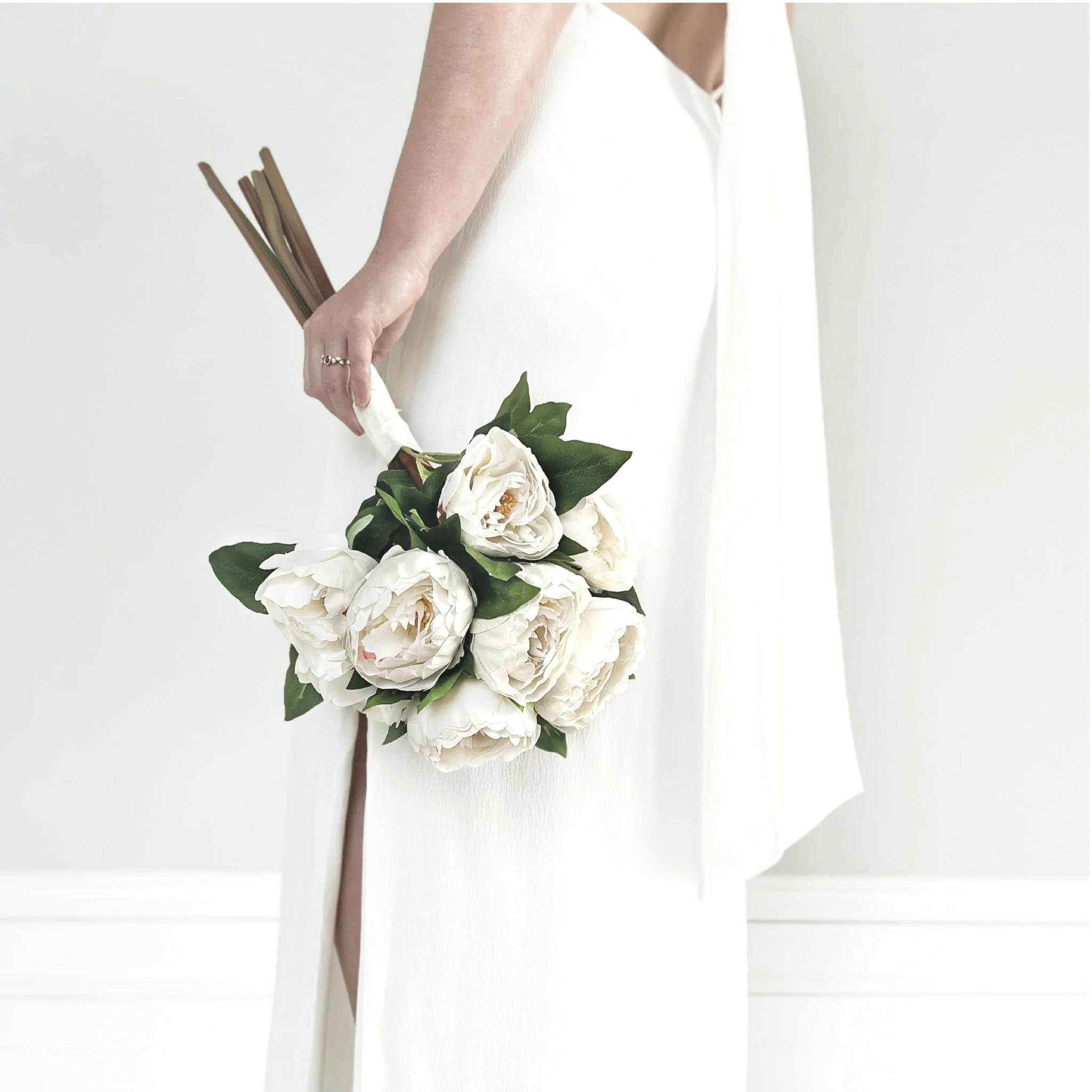 Artificial White Peony Wedding Arrangement - Image 4