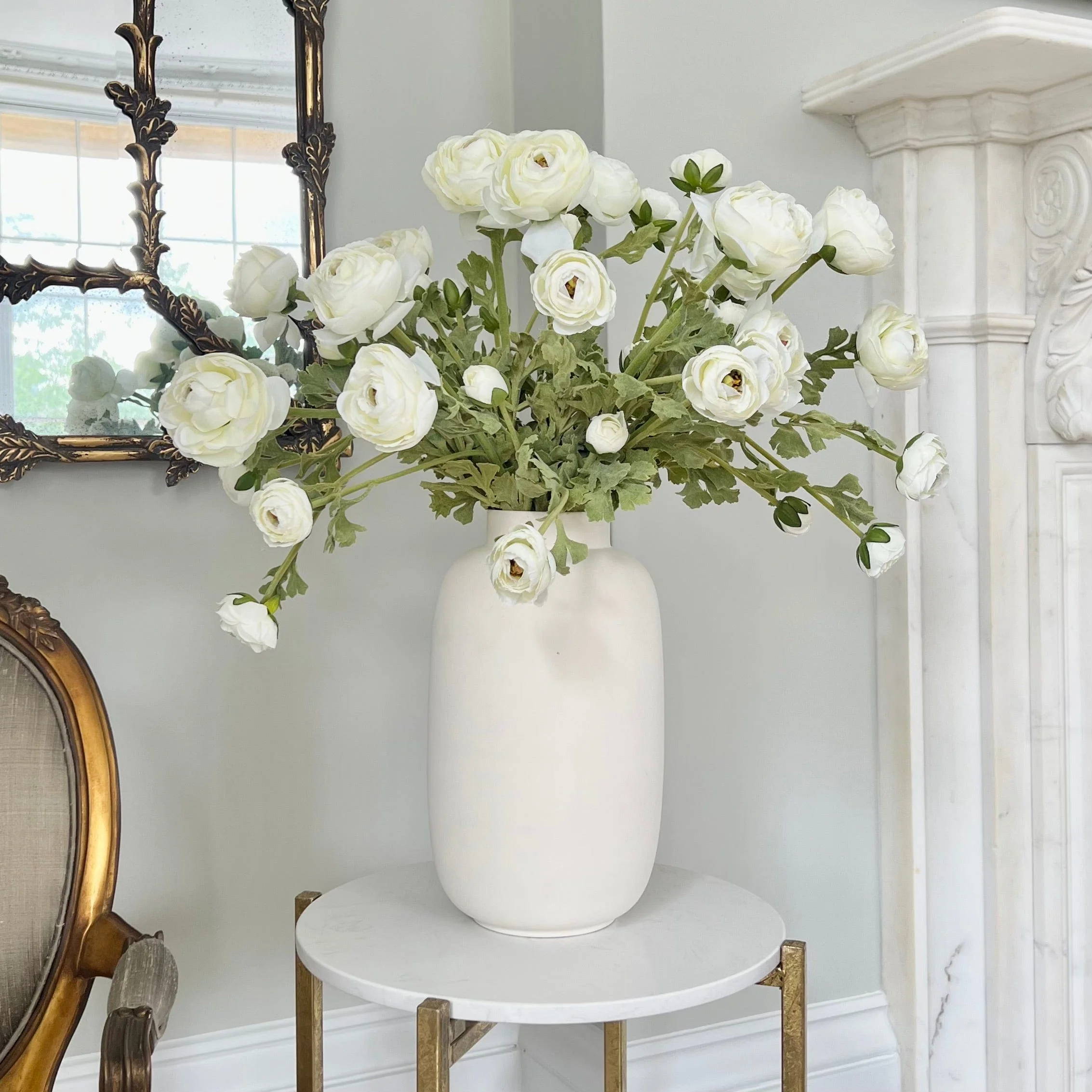 Artificial White Ranunculus Spray - Image 4