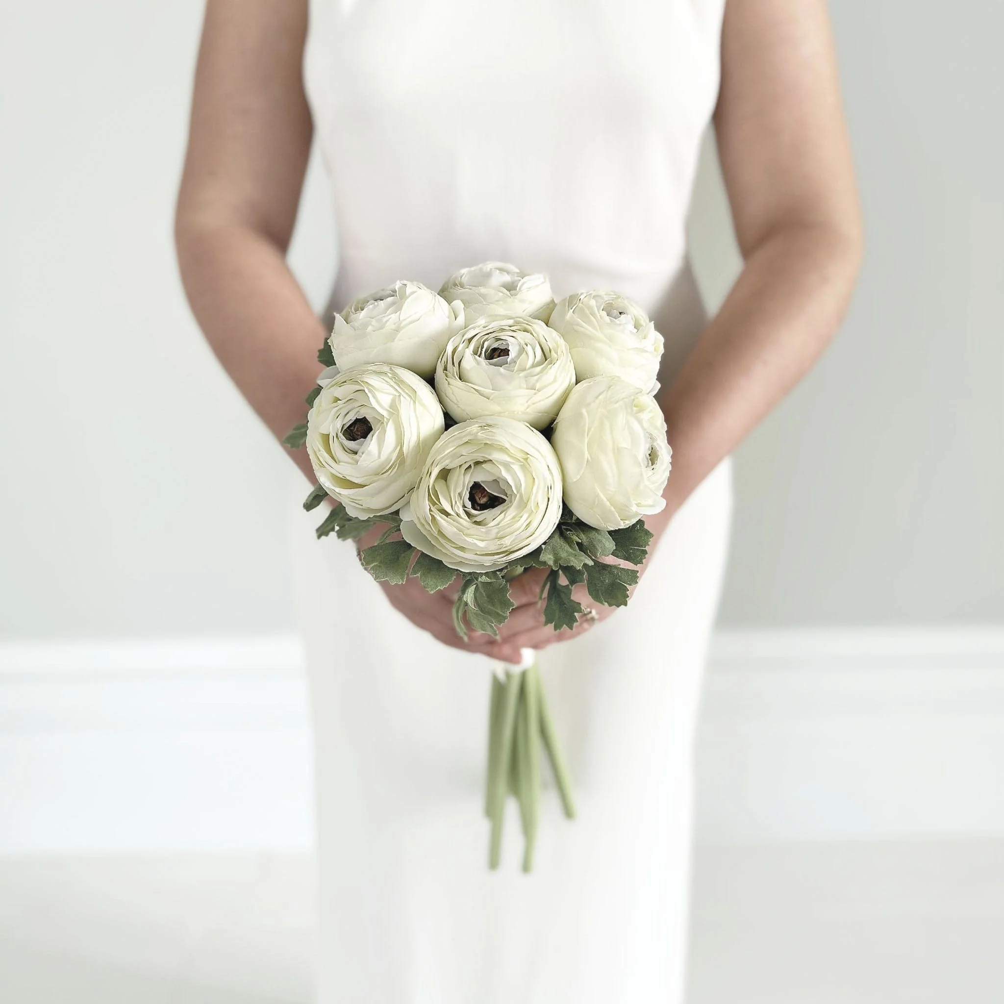 Artificial White Ranunculus Wedding Arrangement - Image 6