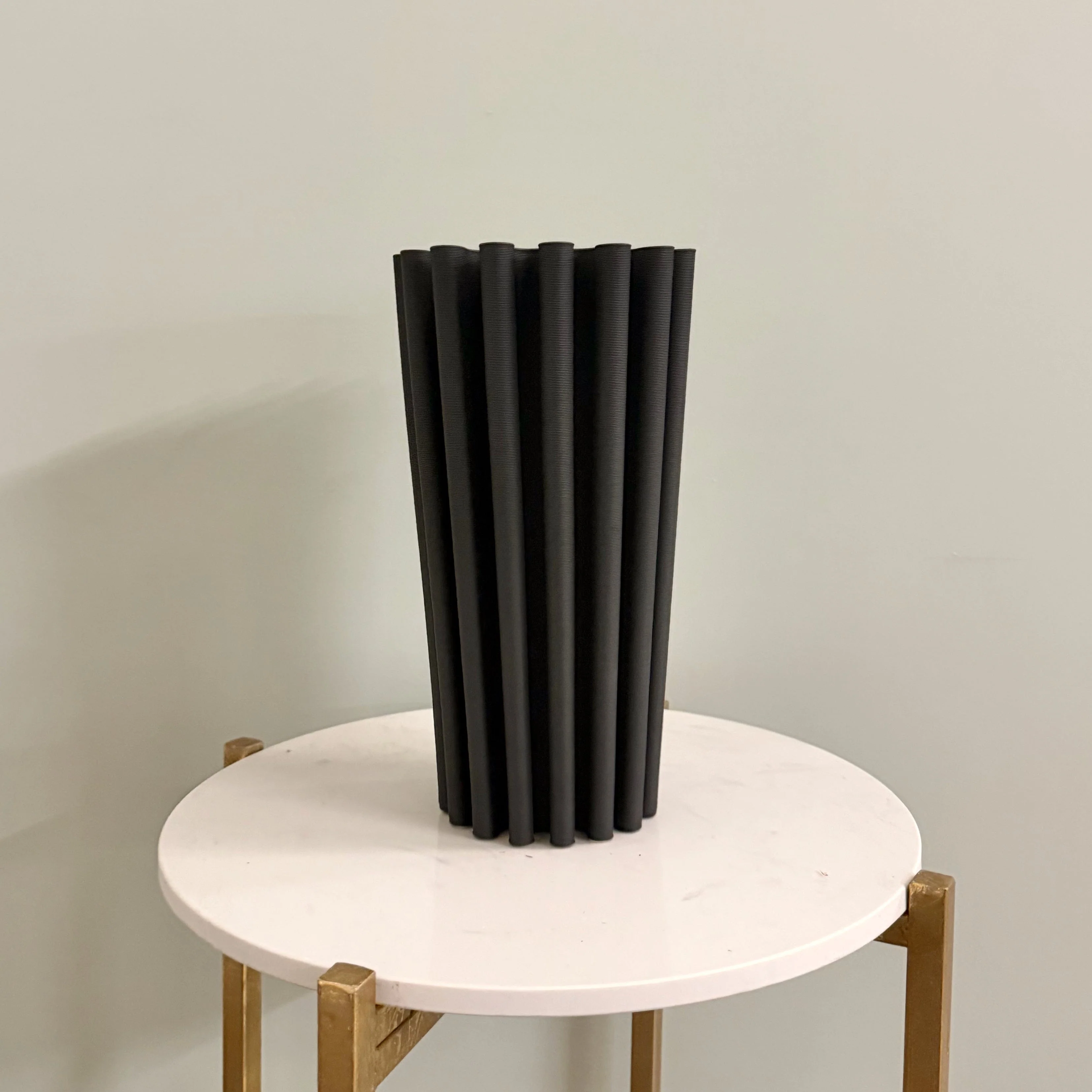 Black 3D Printed Vase - Image 2
