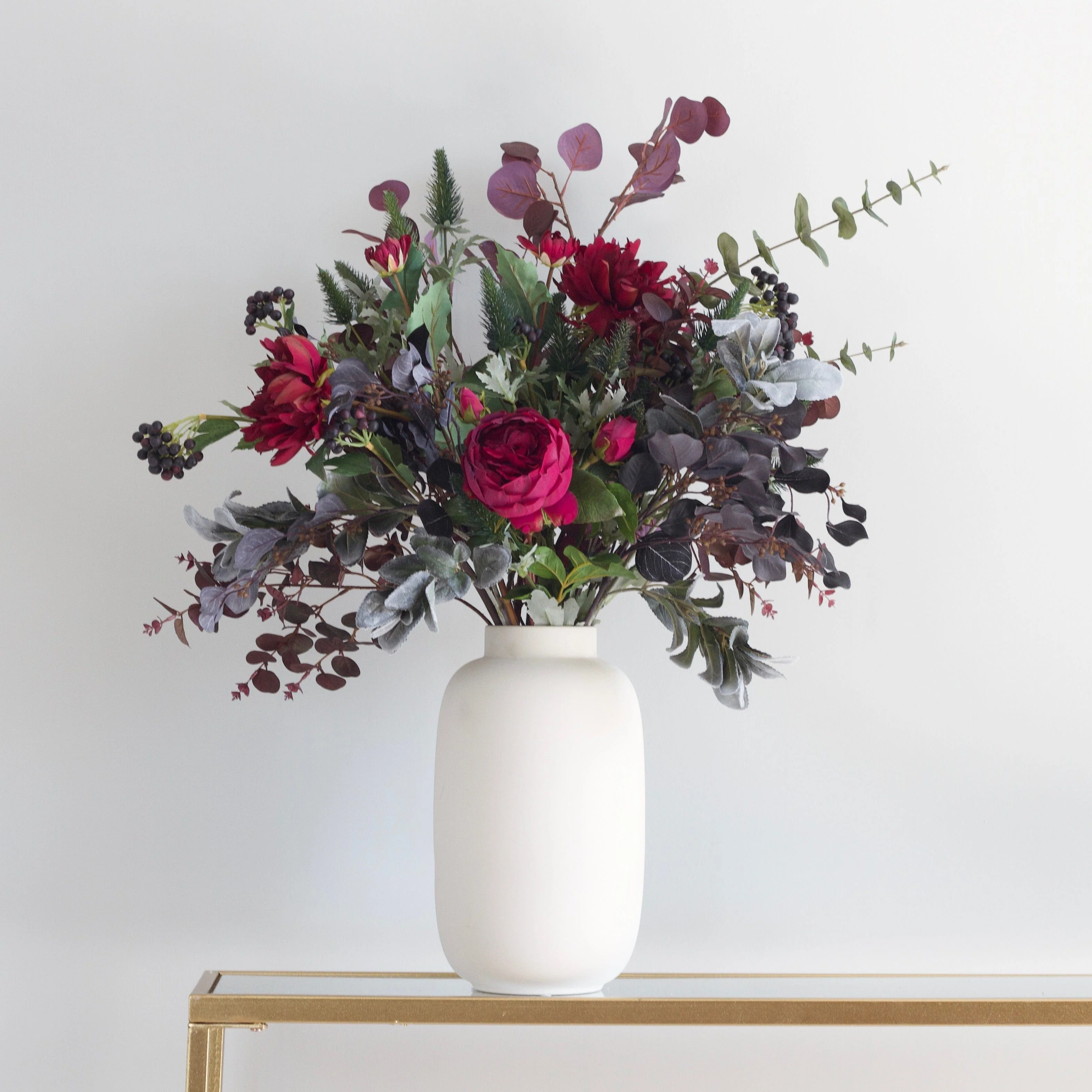 Burgundy Beauty Bouquet & Kingham Vase Set - Image 4