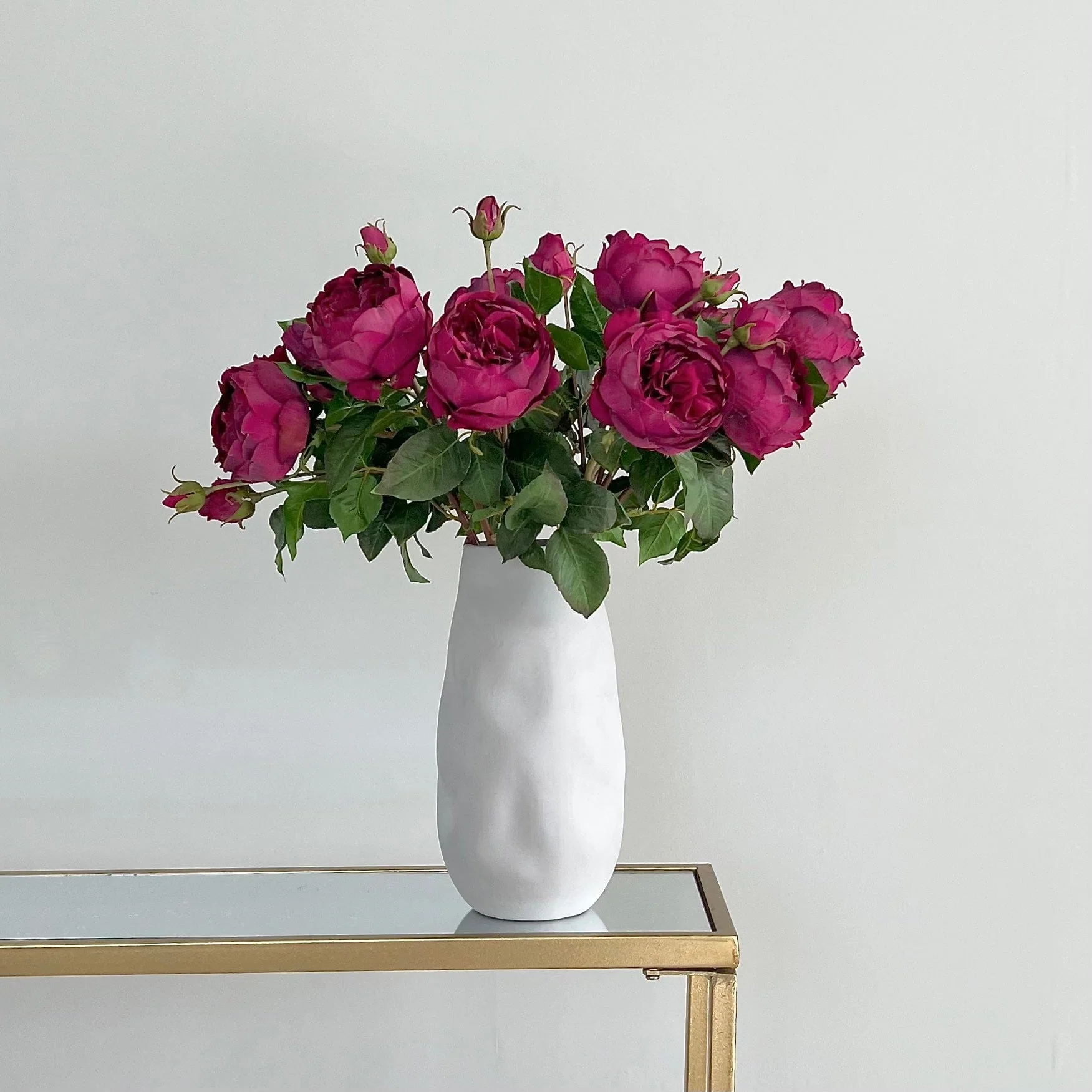 Artificial Burgundy English Rose - Image 4