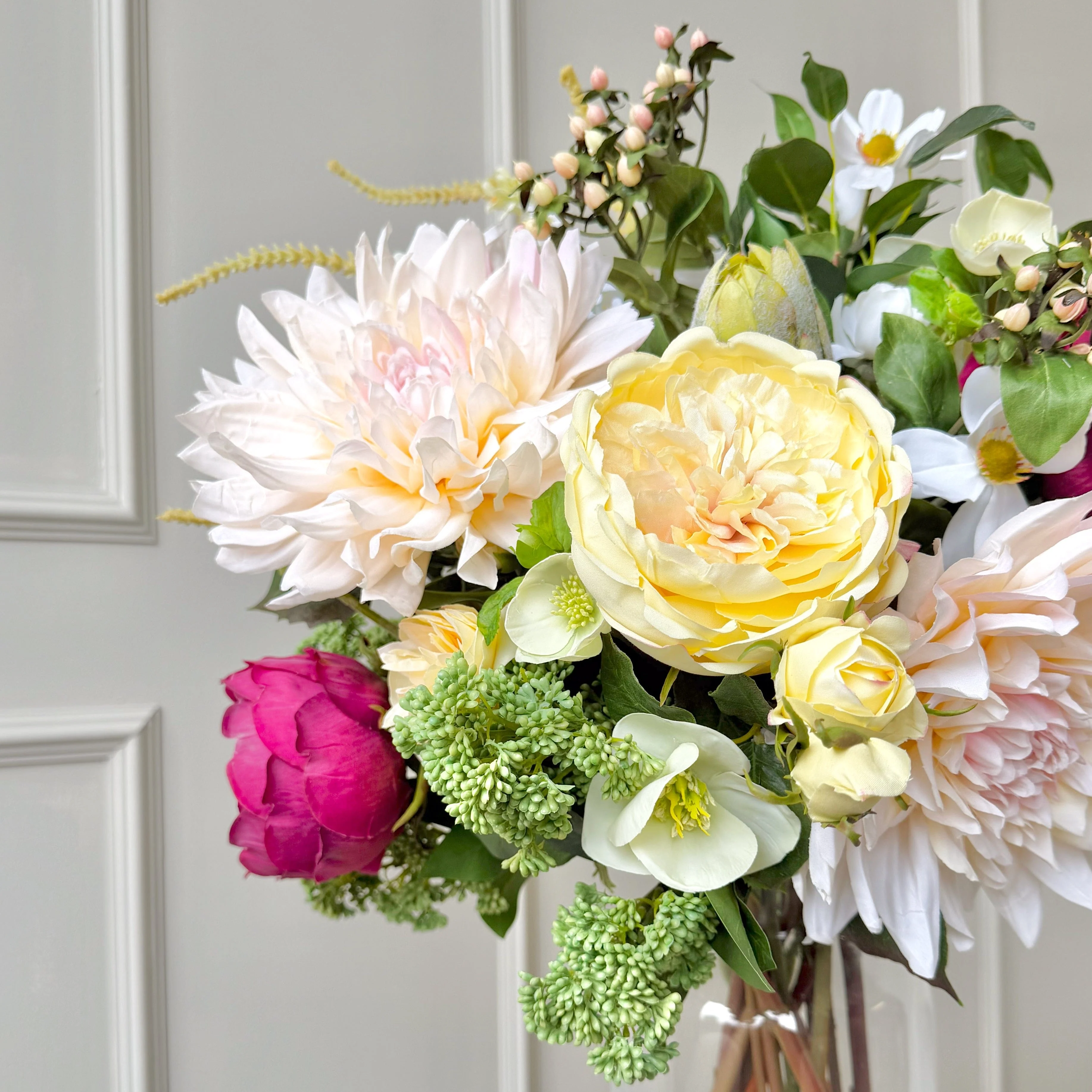Cafe Au Lait Rouge Artificial Flower Arrangement - Image 4