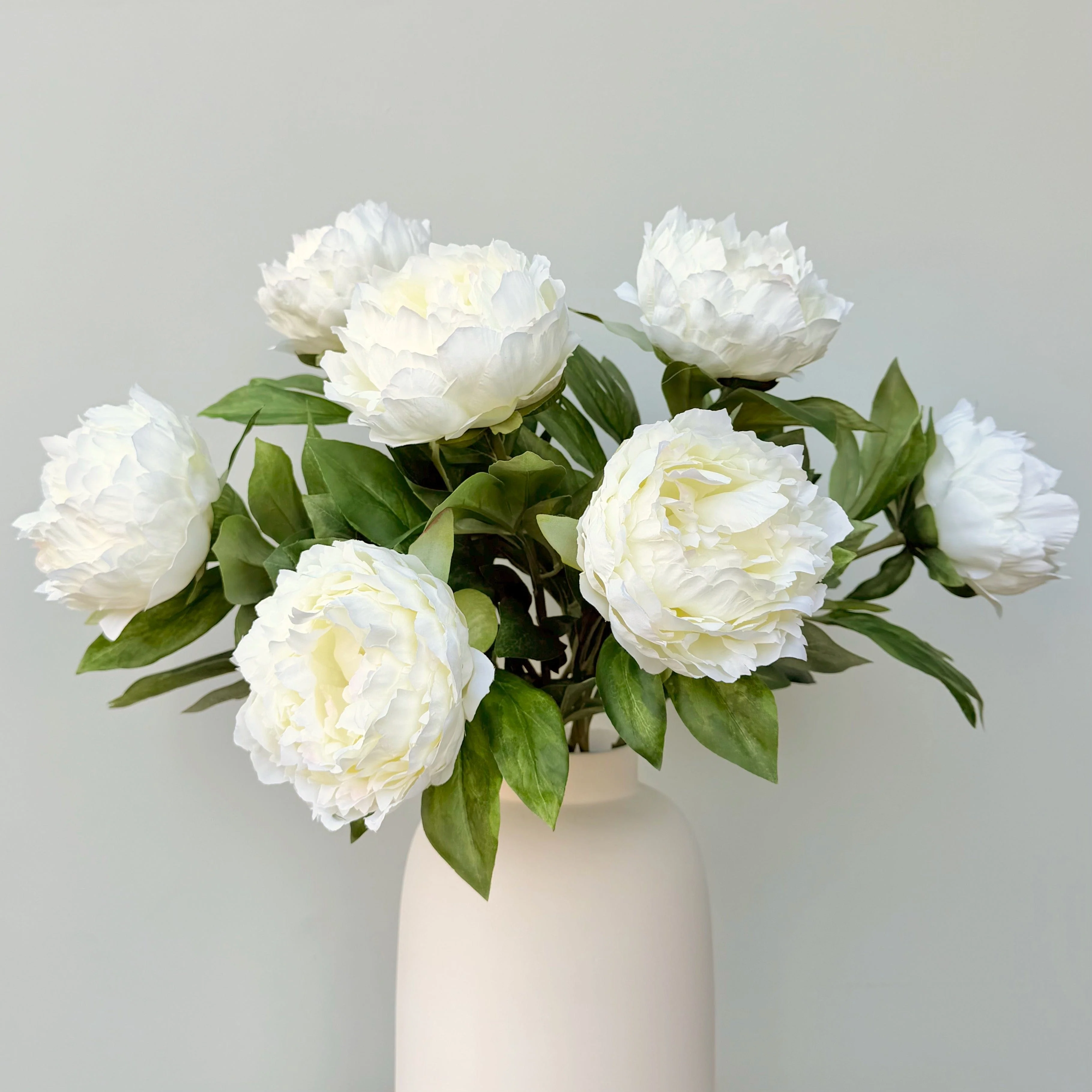 Artificial Cream Tall Peony - Image 3