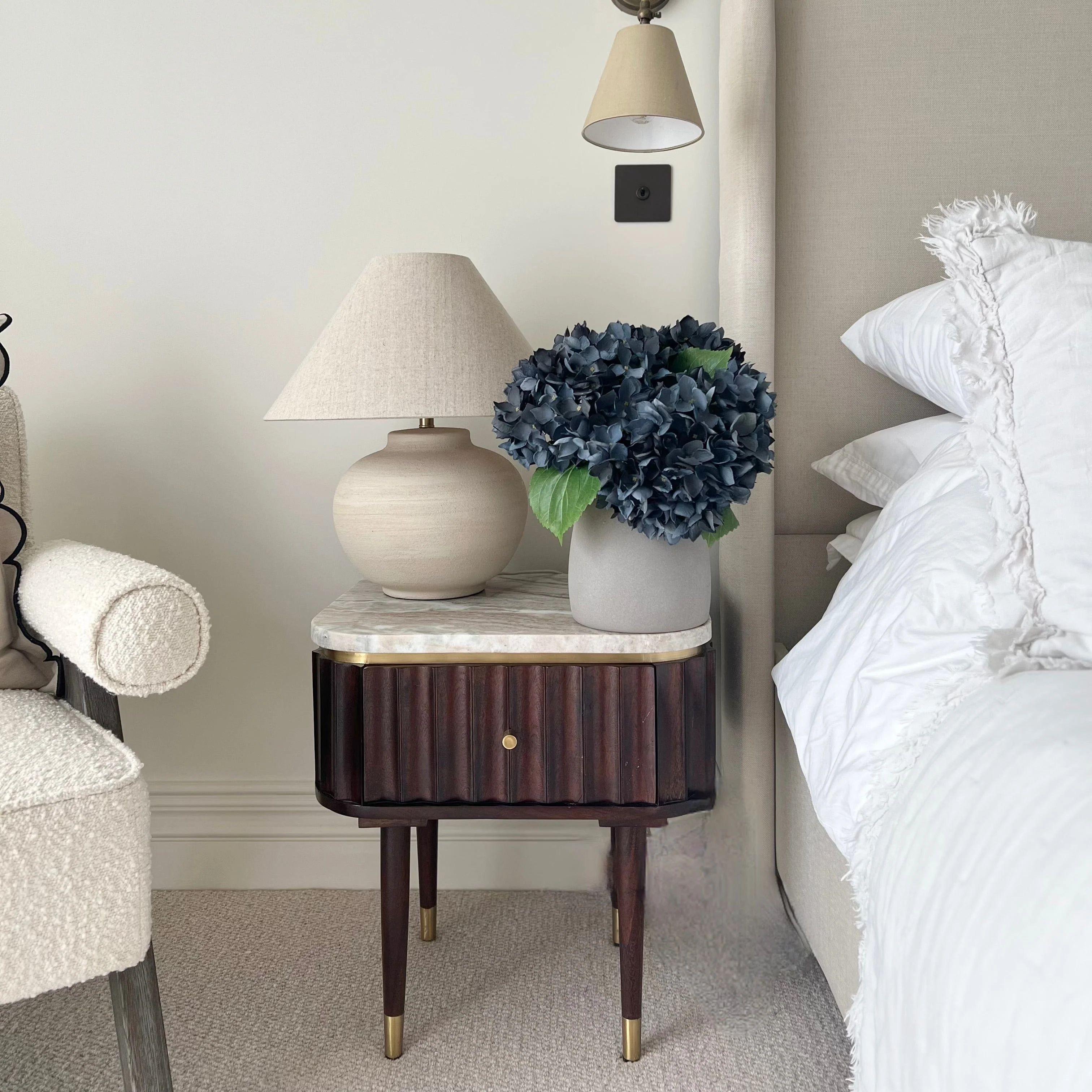 Artificial Navy Blue Hydrangea - Image 3
