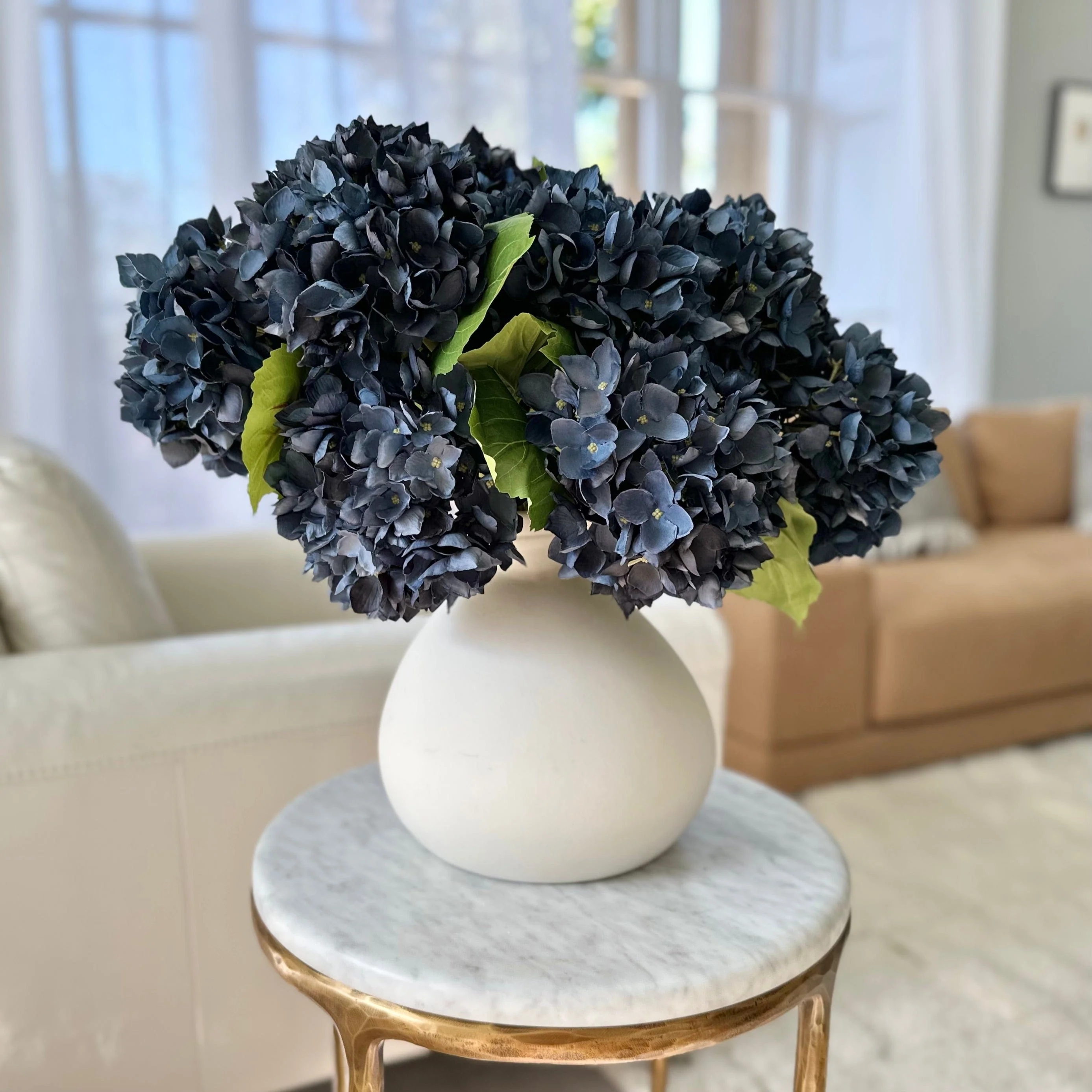 Artificial Navy Blue Hydrangea - Image 5