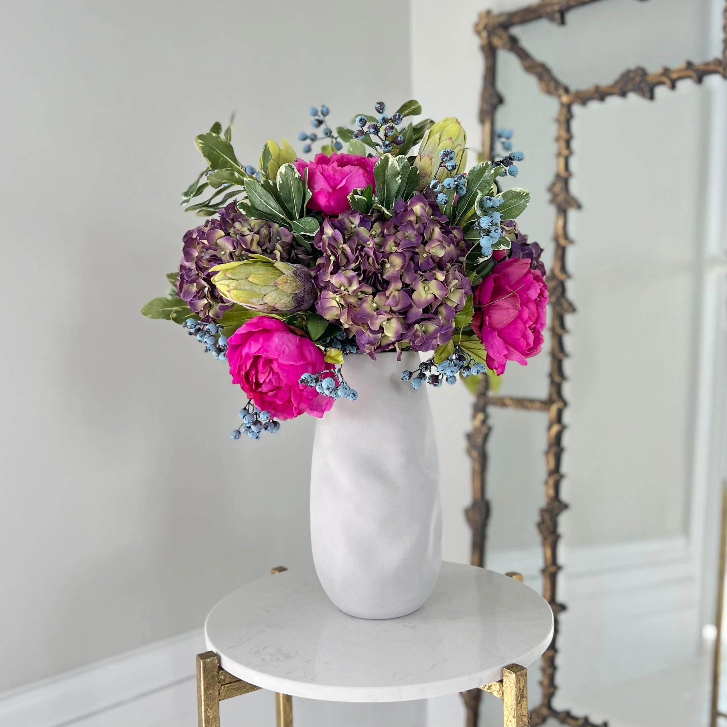 Bright Peony & Hydrangea Arrangement - Image 4