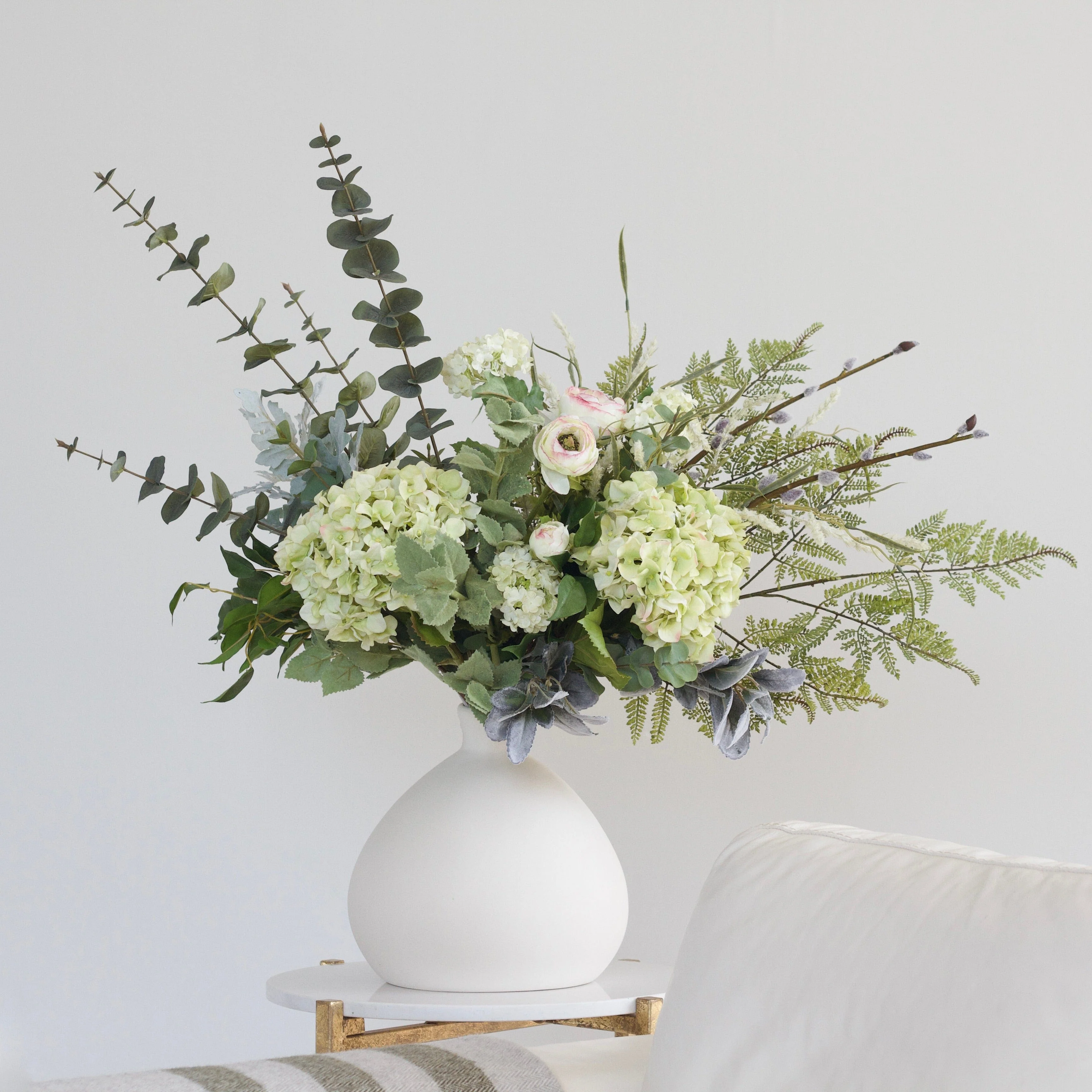 Gathered Greens Bouquet & Burford Vase Set - Image 4