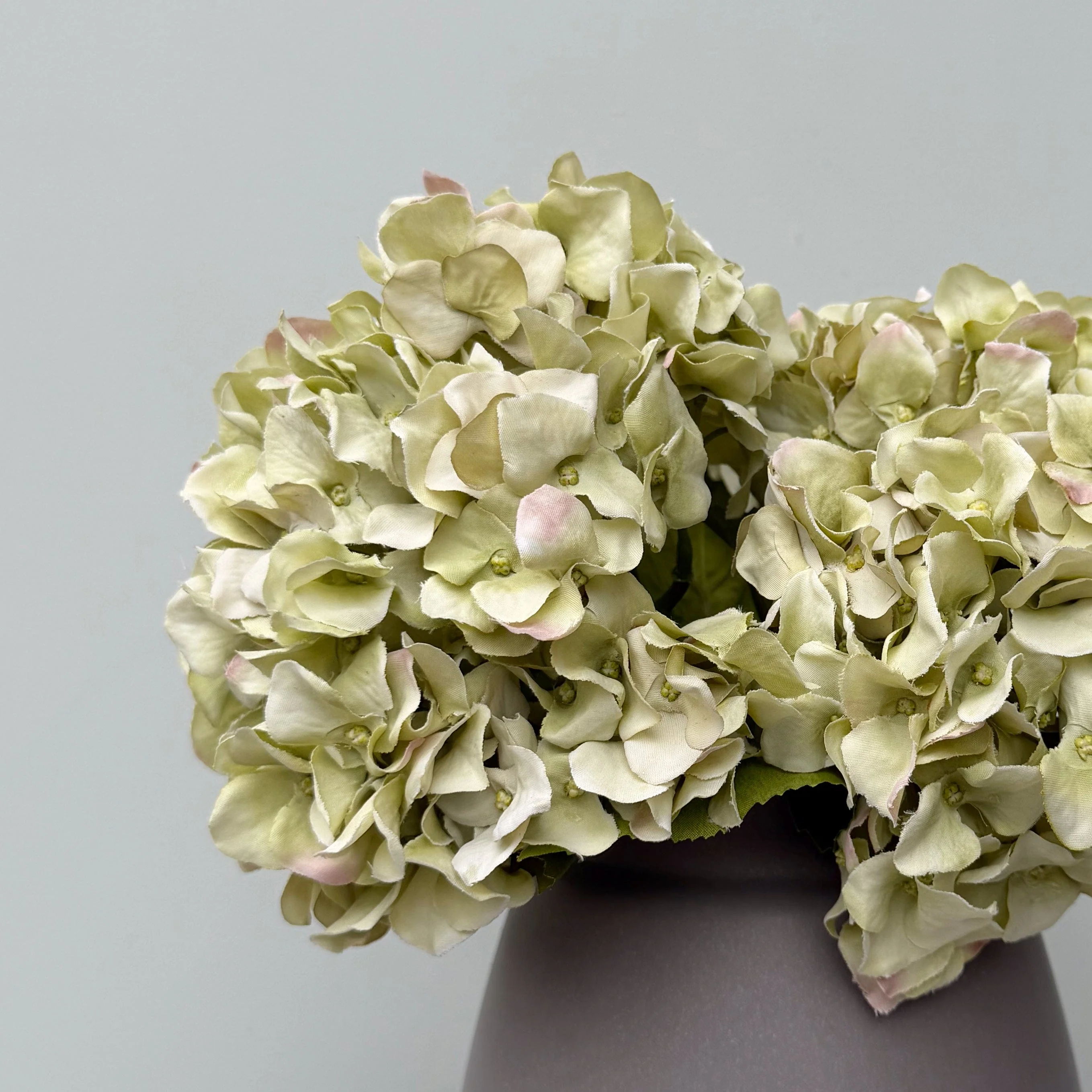 Green Dried Hydrangea Bouquet & Kemble Vase Set - Image 2