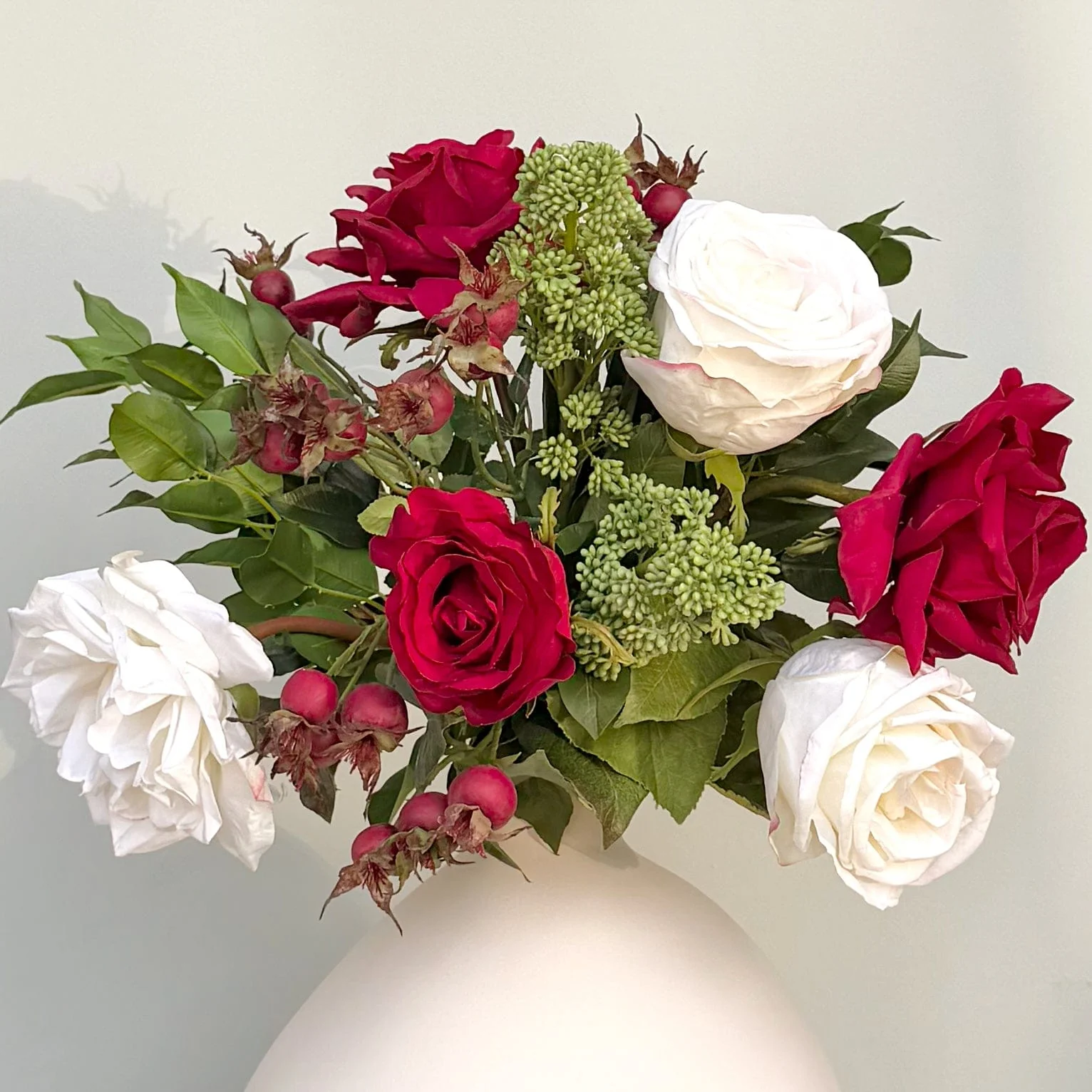 Born in July: Ruby Flower Bouquet & Vase Set - Image 2
