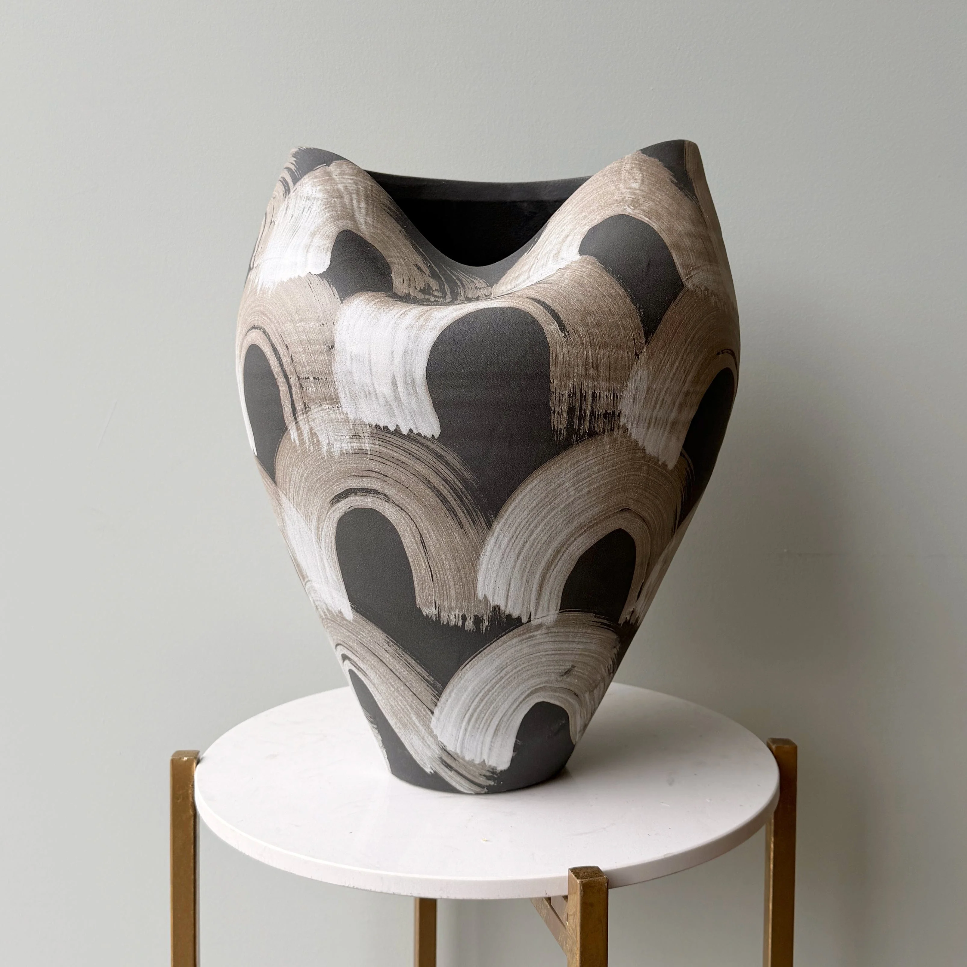 Large Abstract Patterned Porcelain Vase - Image 2