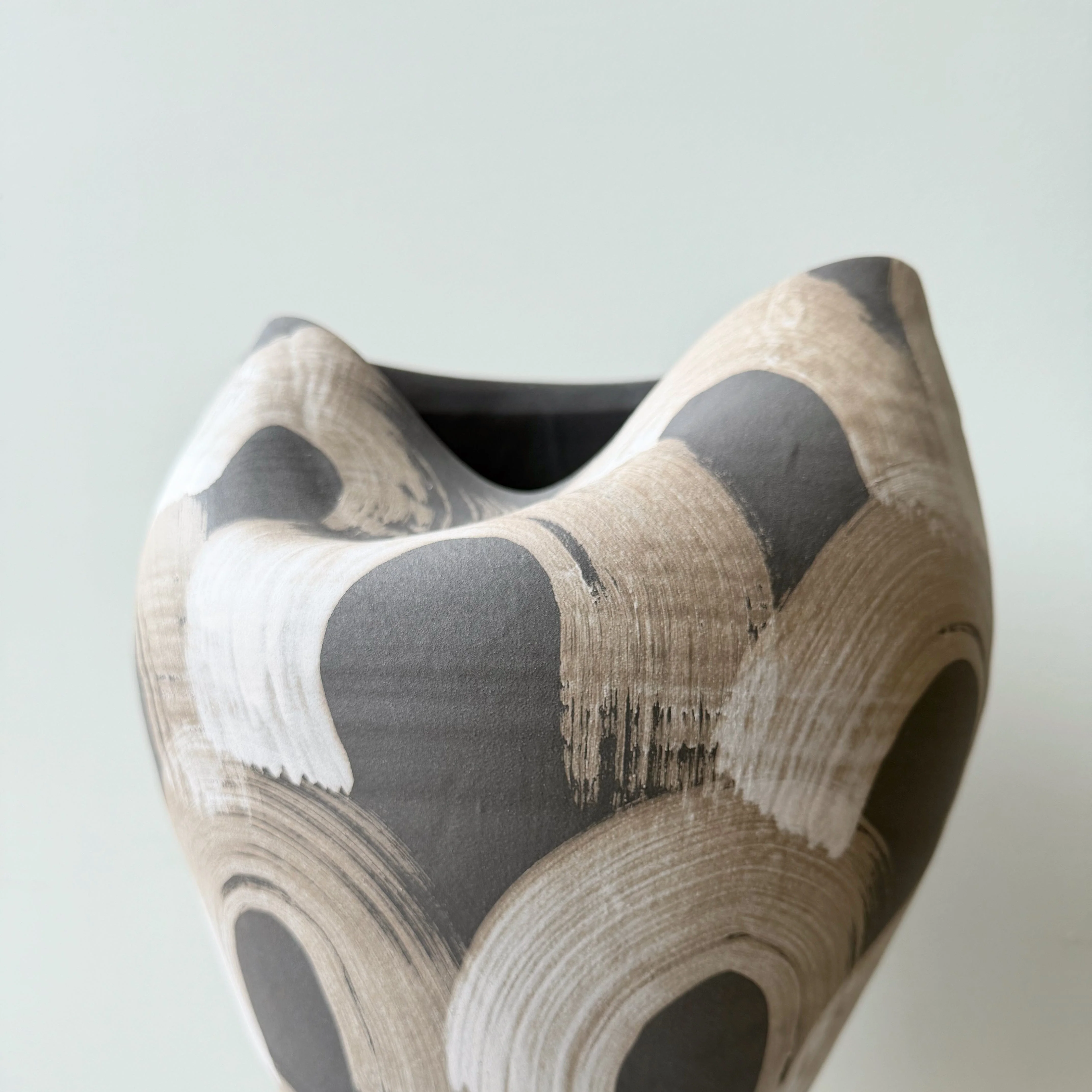Large Abstract Patterned Porcelain Vase - Image 3