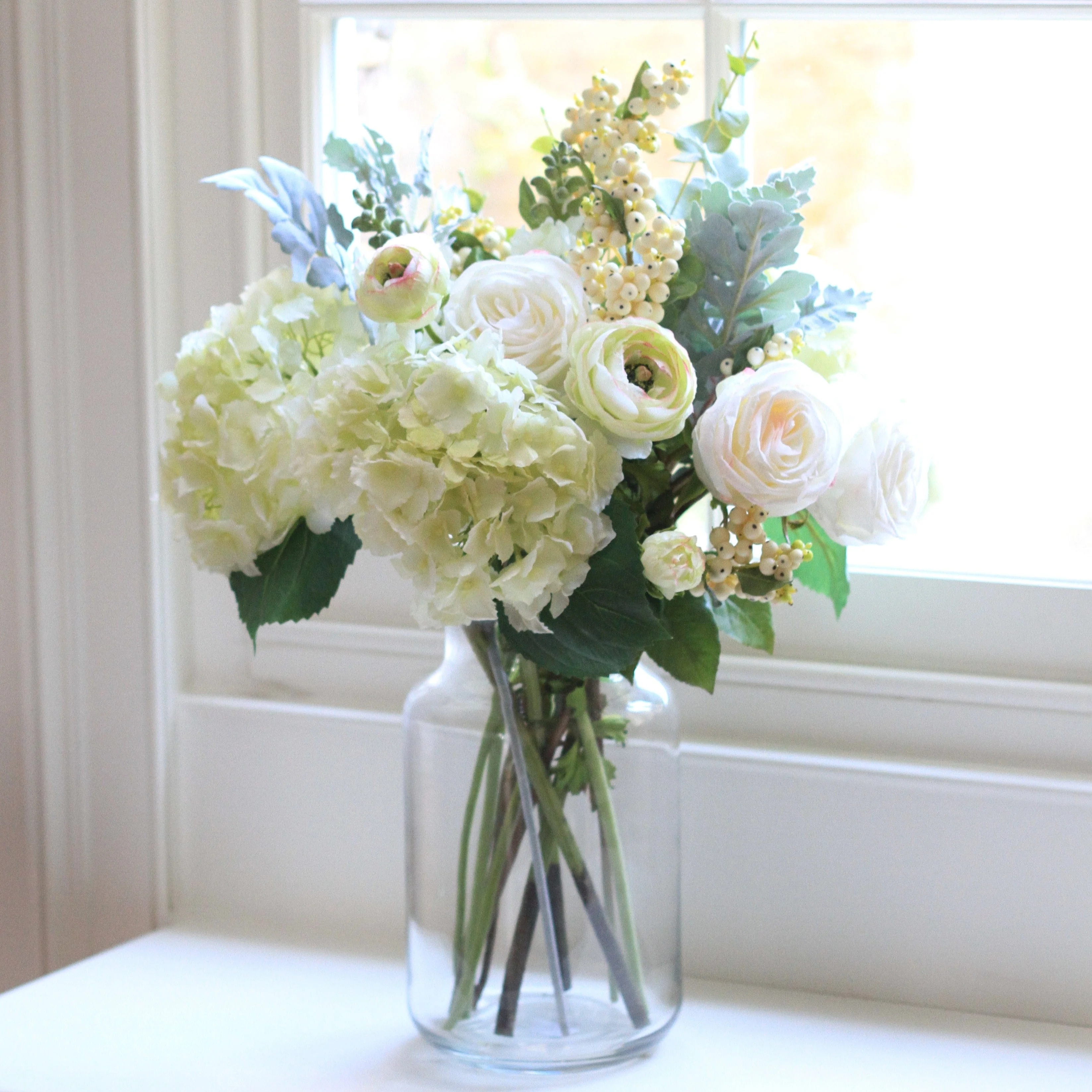 Clear Funnel Neck Vase - Large - Image 6