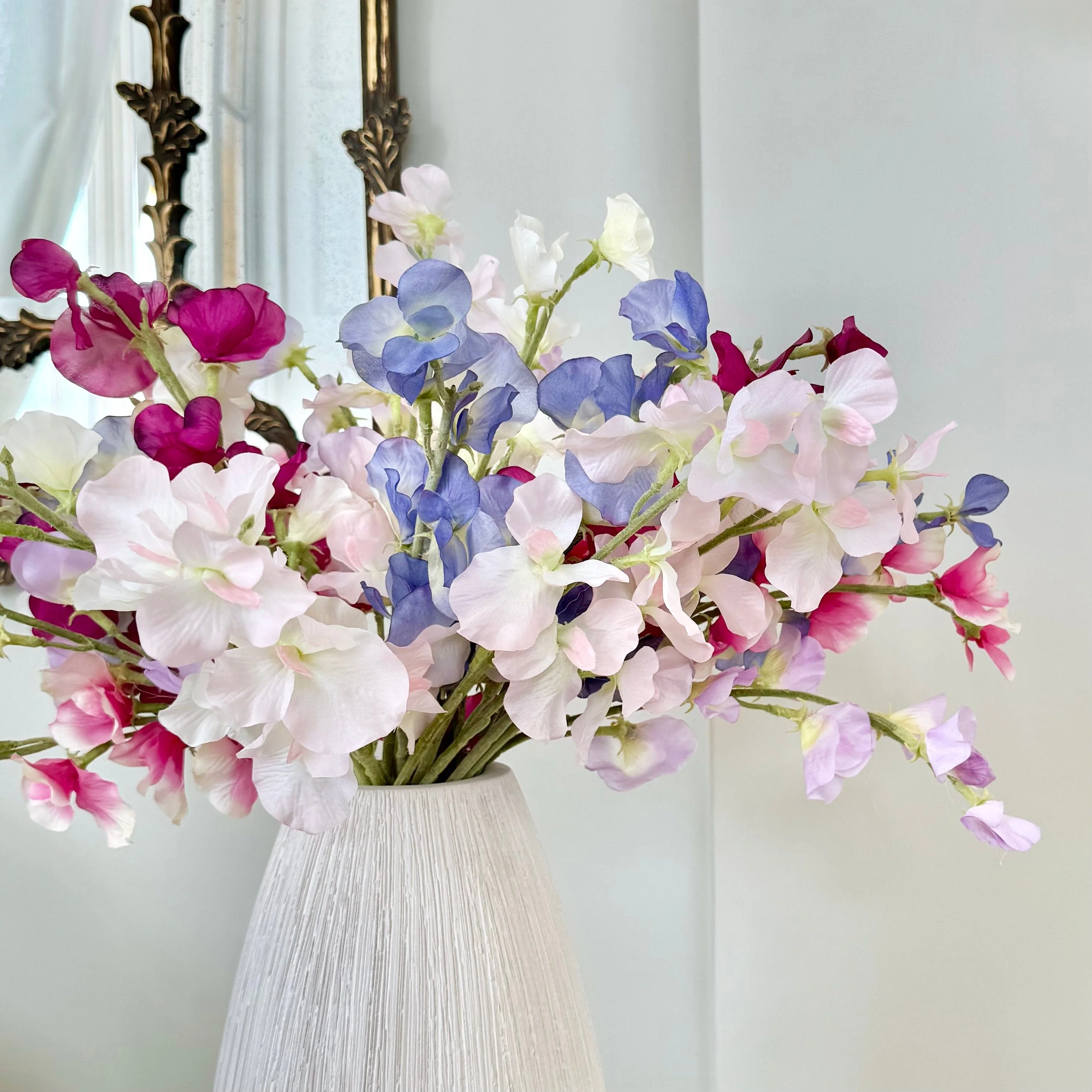 Artificial Mixed Sweet Pea Arrangement - Image 4