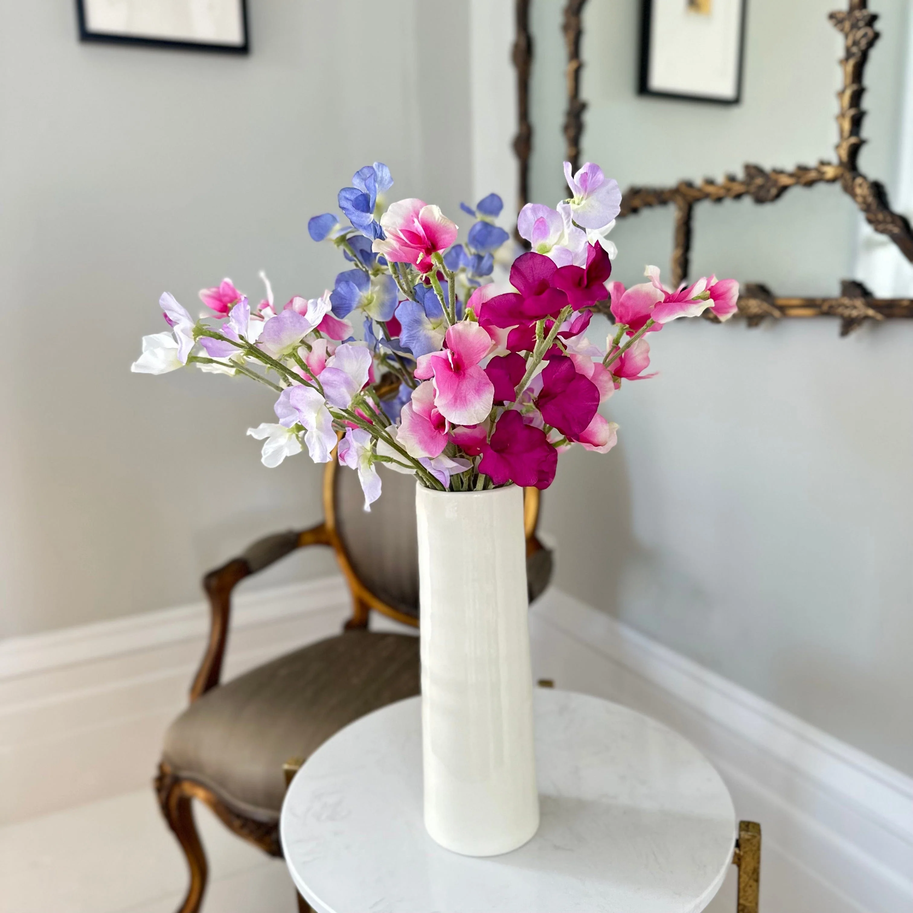 Artificial Mixed Sweet Pea Arrangement - Image 5