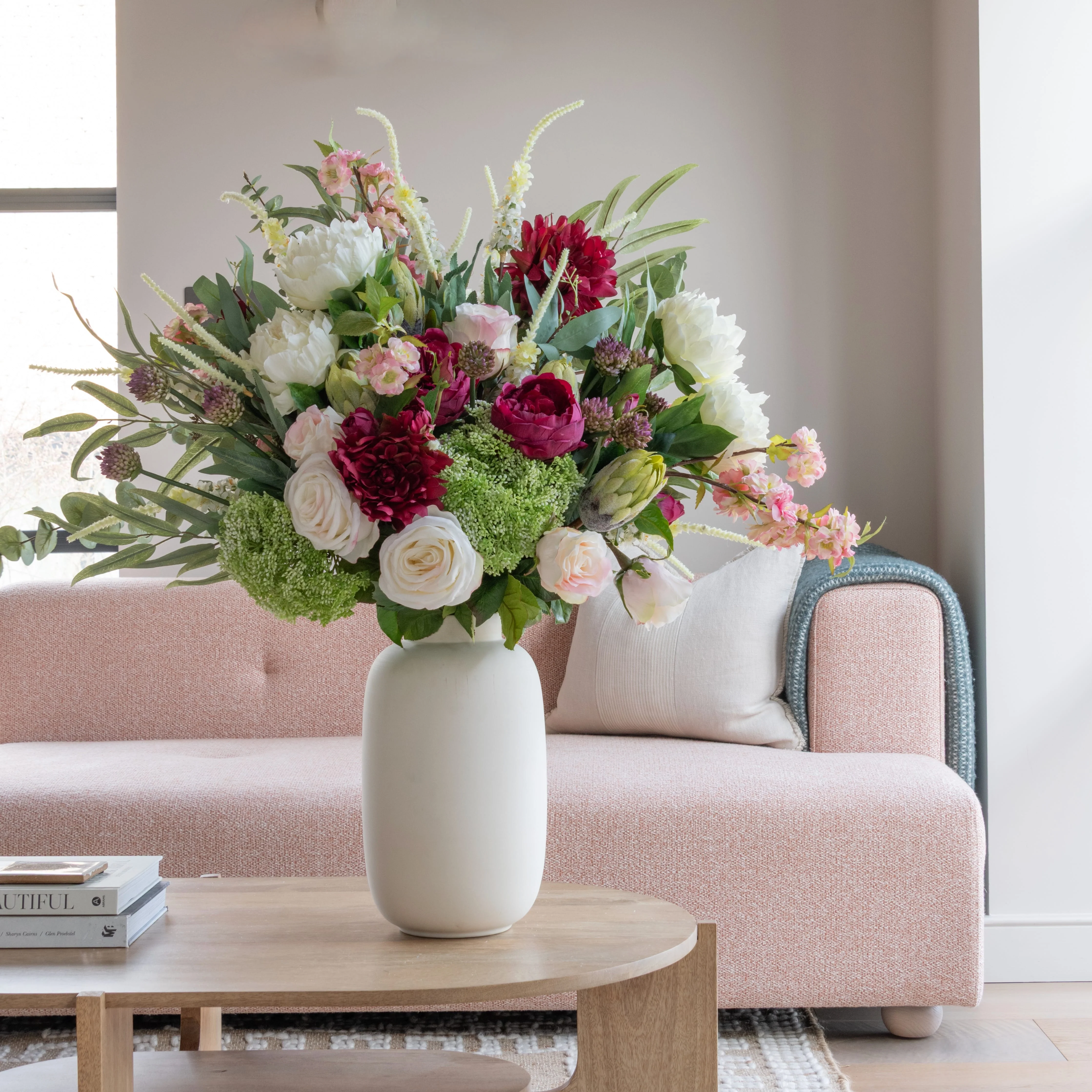Mulberry Splendour Artificial Flower Arrangement - Image 3