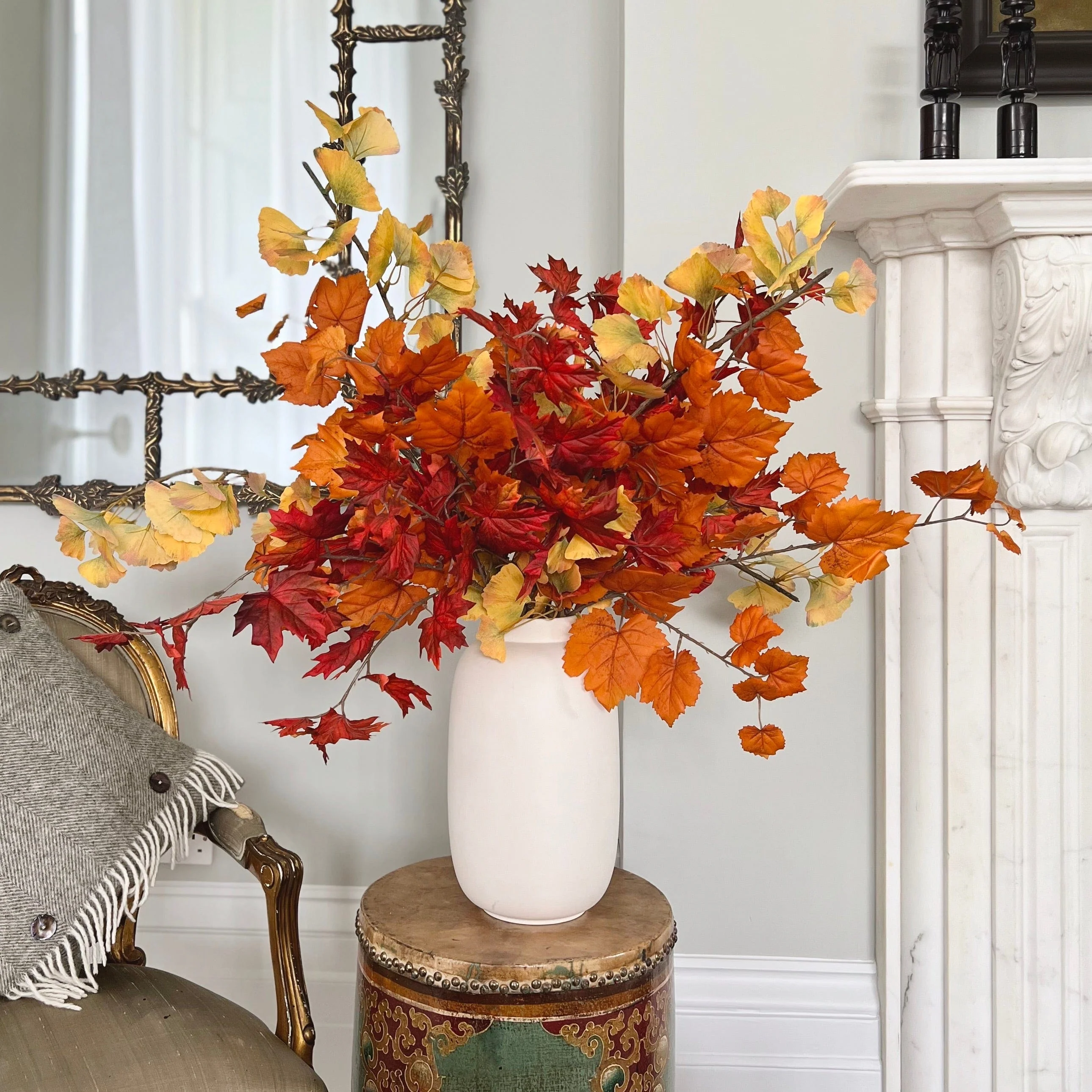 Artificial Red Maple Leaves - Image 5