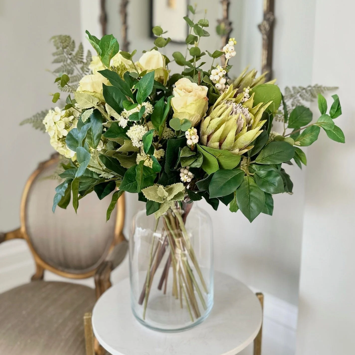 Nice & Native Bouquet & Clear Funnel Neck Vase Set - Image 3
