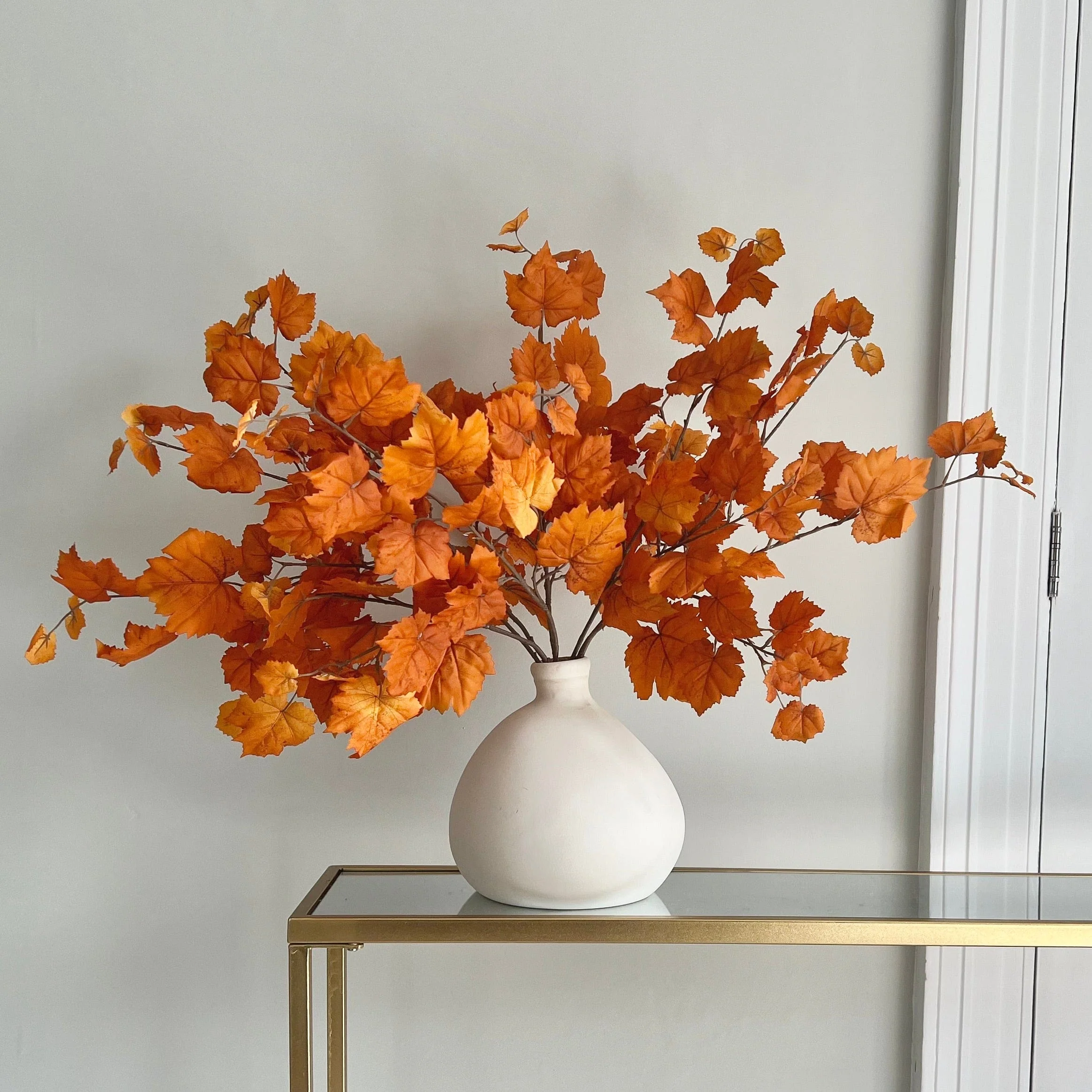 Artificial Orange Autumnal Leaves - Image 3